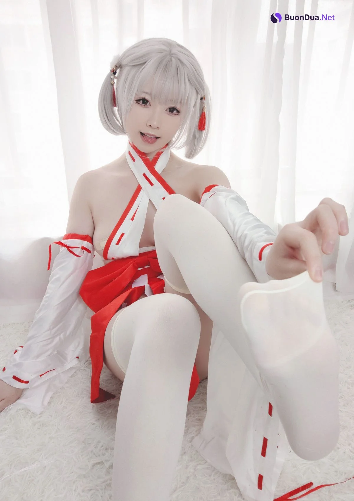 Cosplay Asagiriai愛ちゃん 巫女服自拍 - รูปภาพ 4
