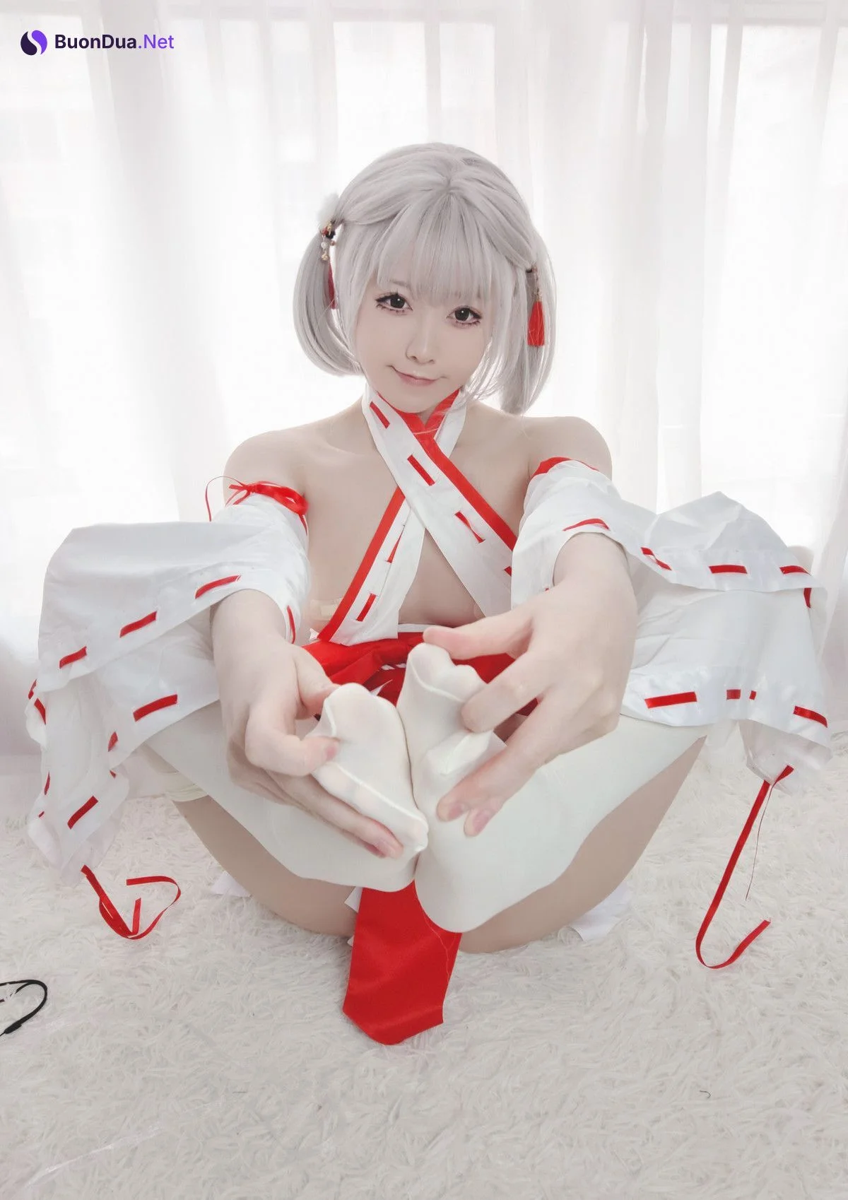 Cosplay Asagiriai愛ちゃん 巫女服自拍 - รูปภาพ 6