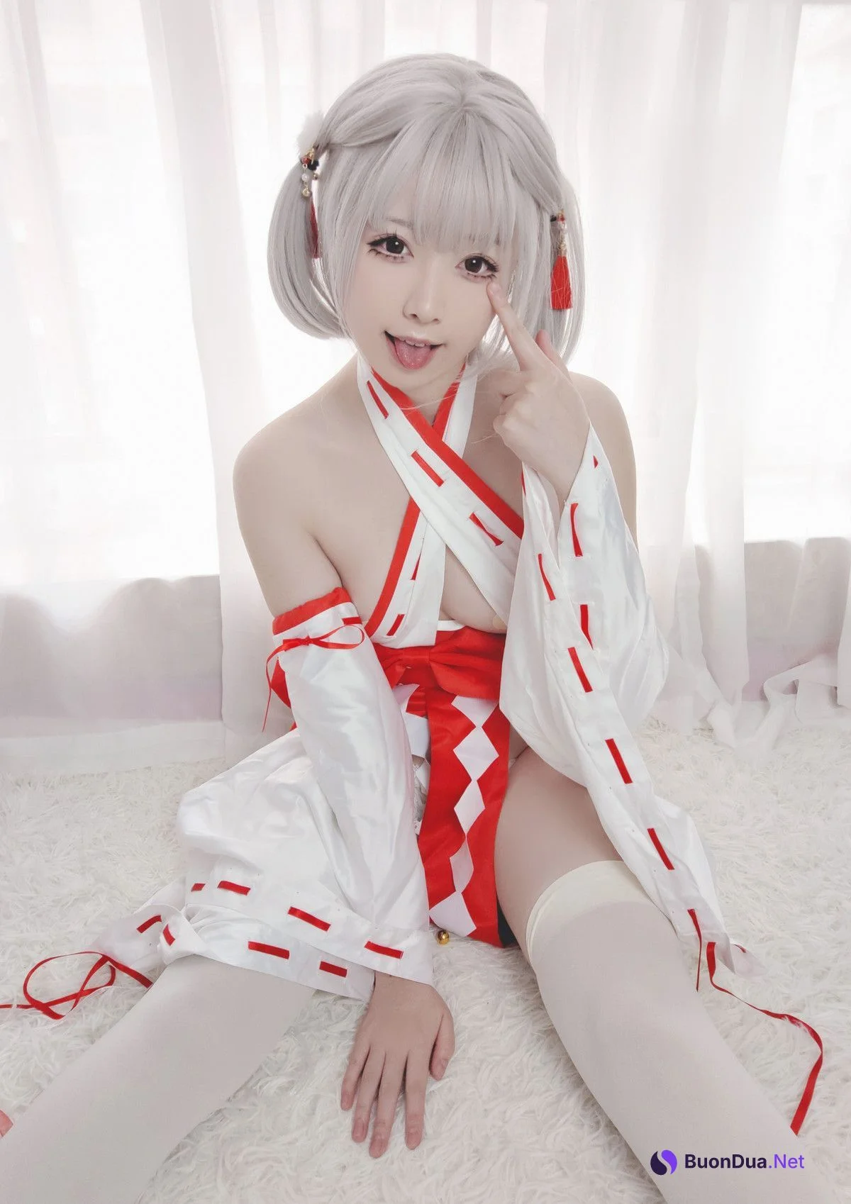 Cosplay Asagiriai愛ちゃん 巫女服自拍 - รูปภาพ 7