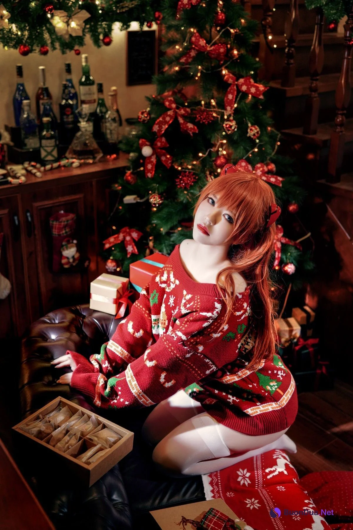 Cosplay 半半子 式波・ASUKA Christmas - Photo 15