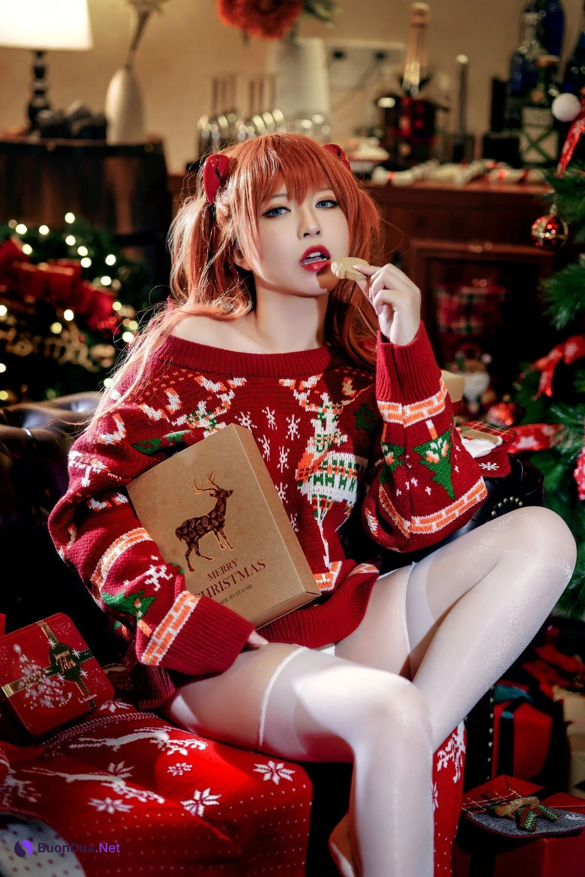 Cosplay 半半子 式波・ASUKA Christmas - Photo 5