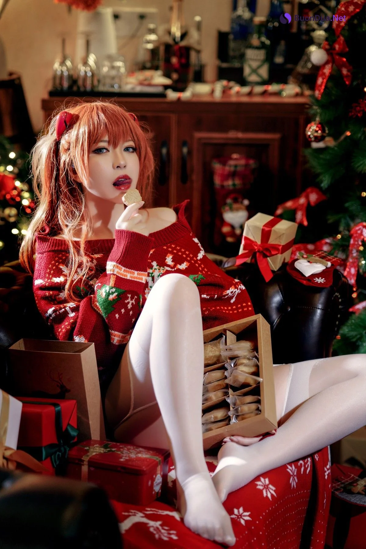 Cosplay 半半子 式波・ASUKA Christmas - Photo 7