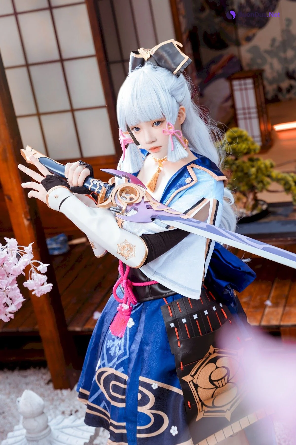 Cosplay 桜桃喵 神里绫华 Ayaka Kamisato - Photo 5