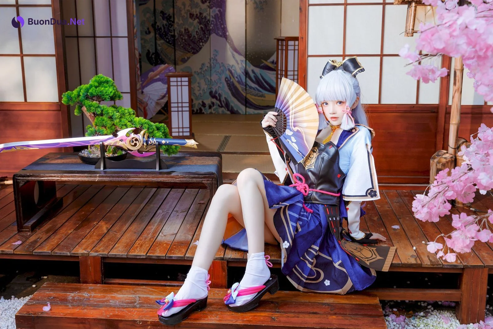 Cosplay 桜桃喵 神里绫华 Ayaka Kamisato - Photo 7