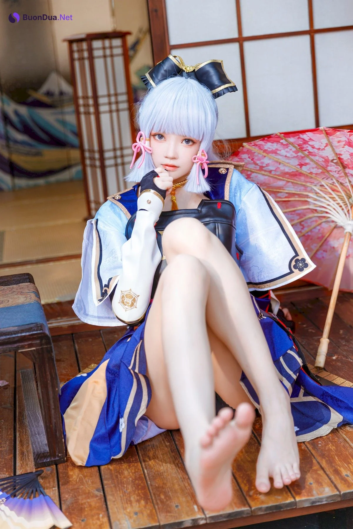 Cosplay 桜桃喵 神里绫华 Ayaka Kamisato - Photo 8