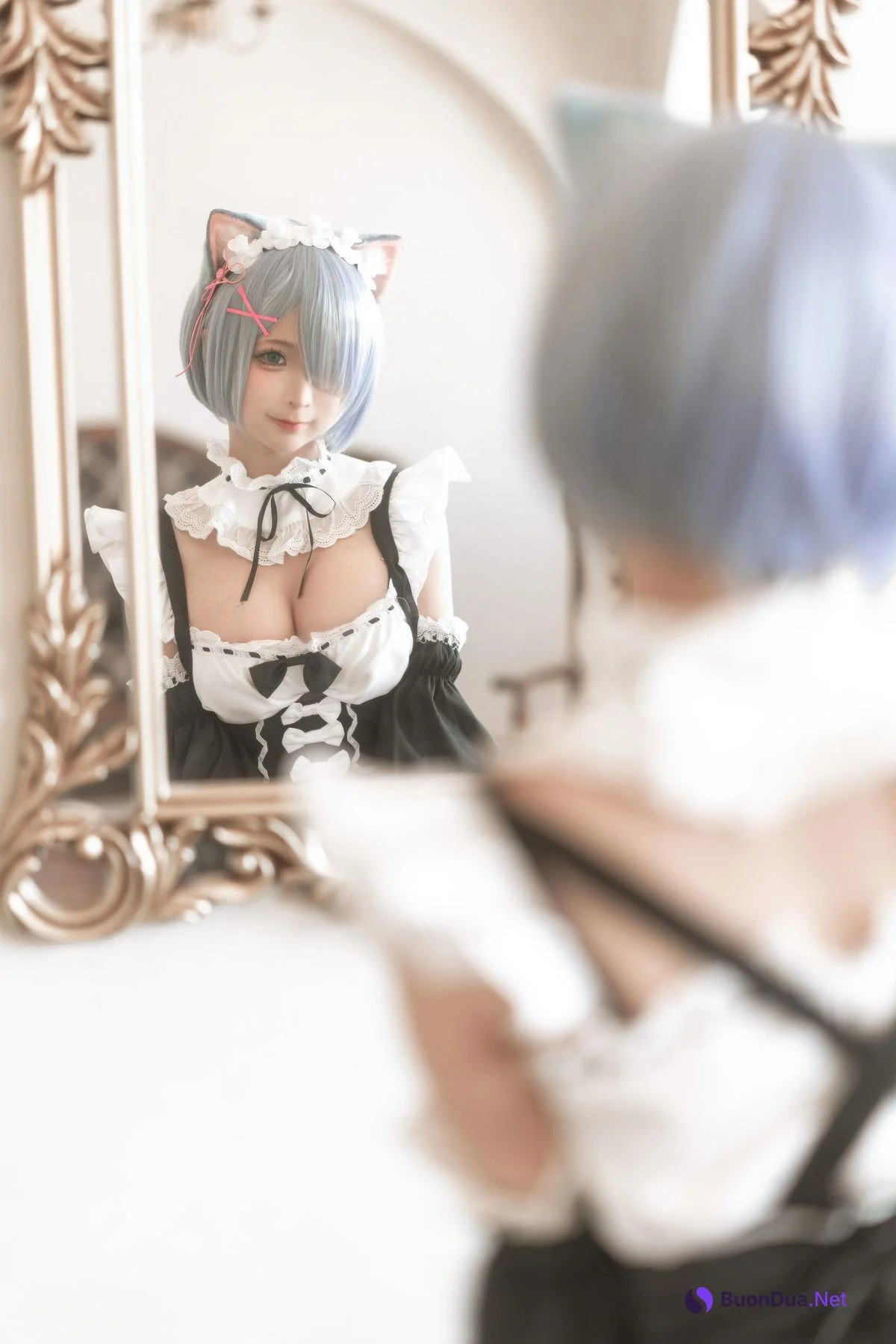 蠢沫沫 Cosplay 雷姆 - Photo 2