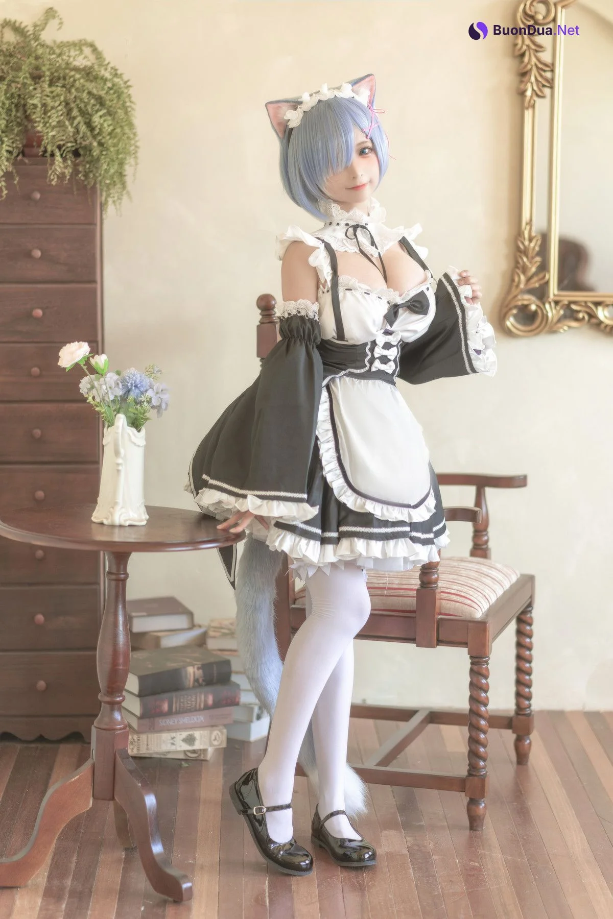 蠢沫沫 Cosplay 雷姆 - Photo 4