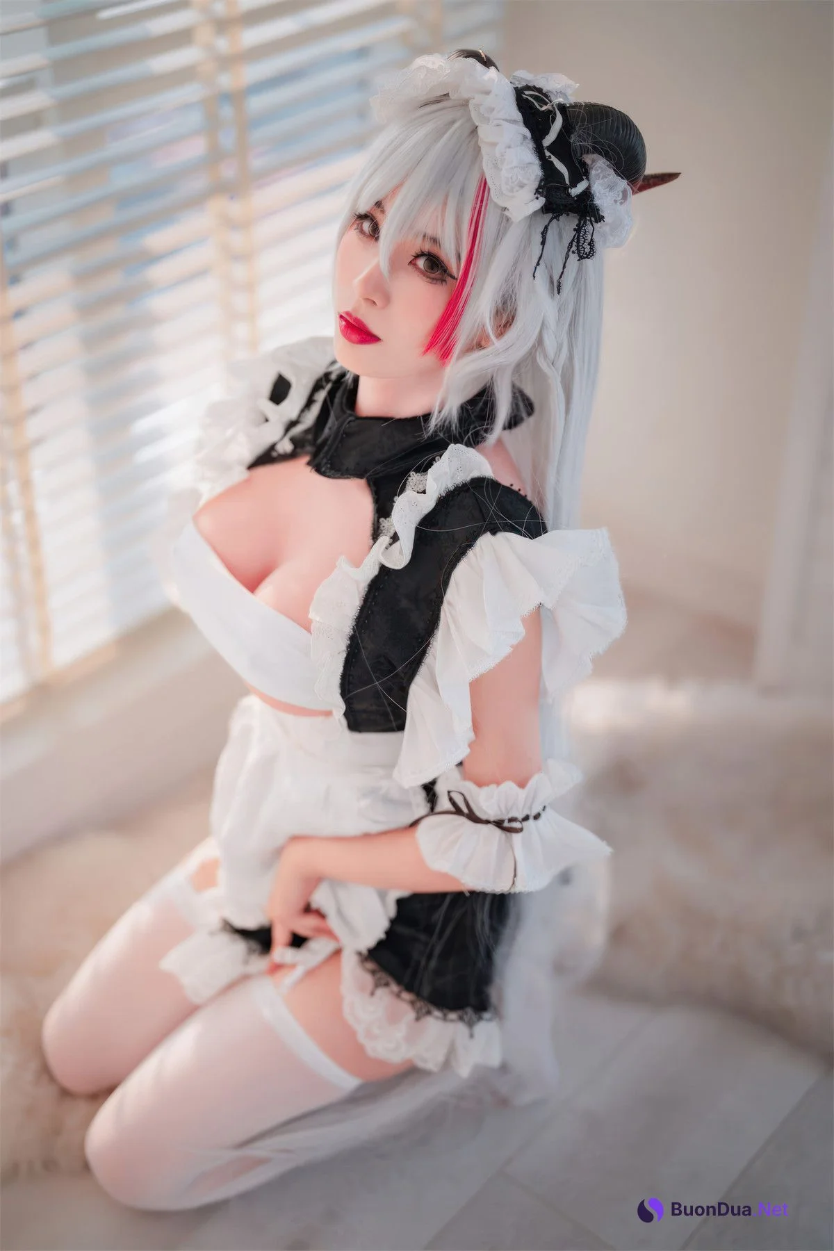 Cosplay 轩萧学姐 碧蓝航线 埃吉尔女仆 - Photo 2
