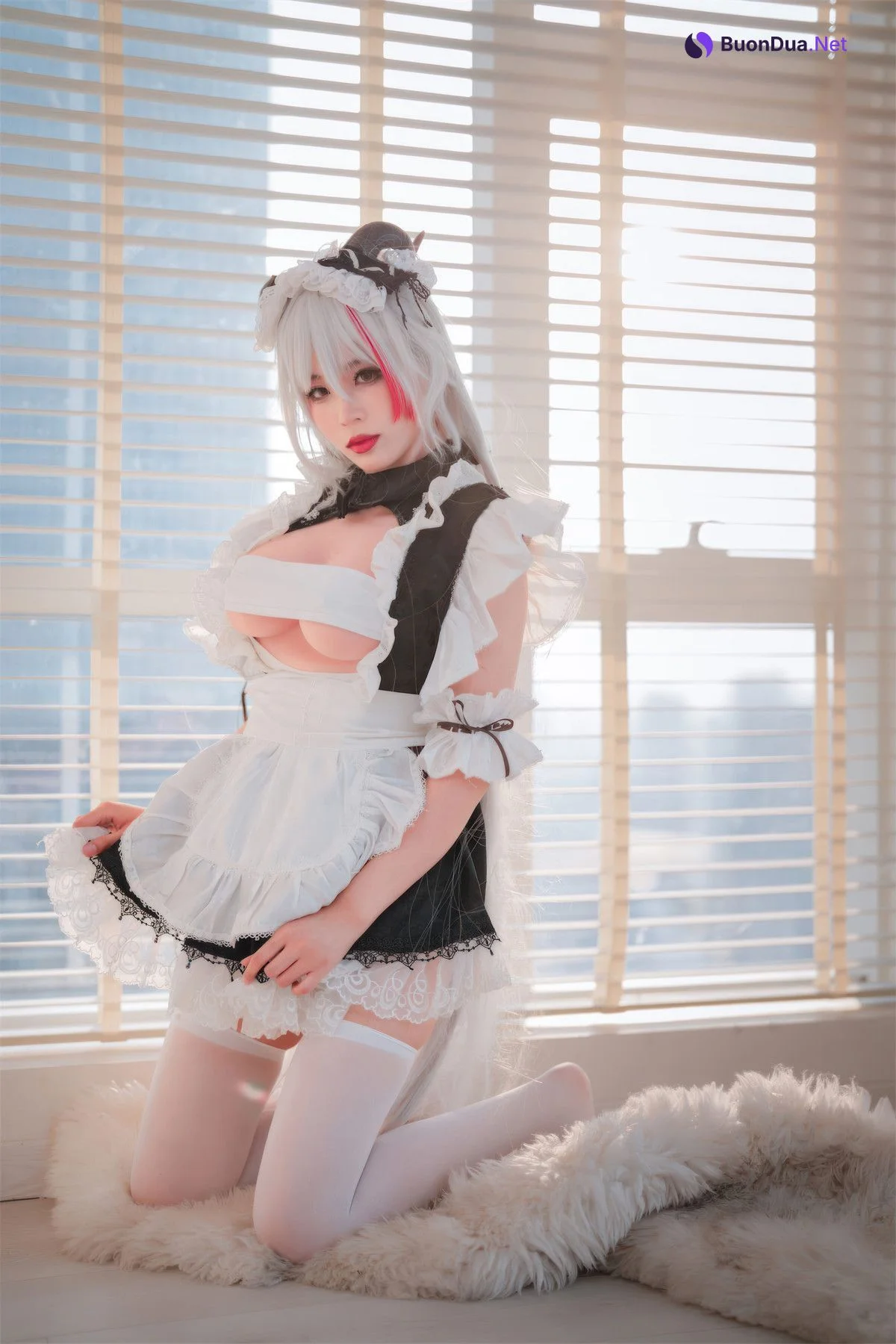 Cosplay 轩萧学姐 碧蓝航线 埃吉尔女仆 - Photo 3
