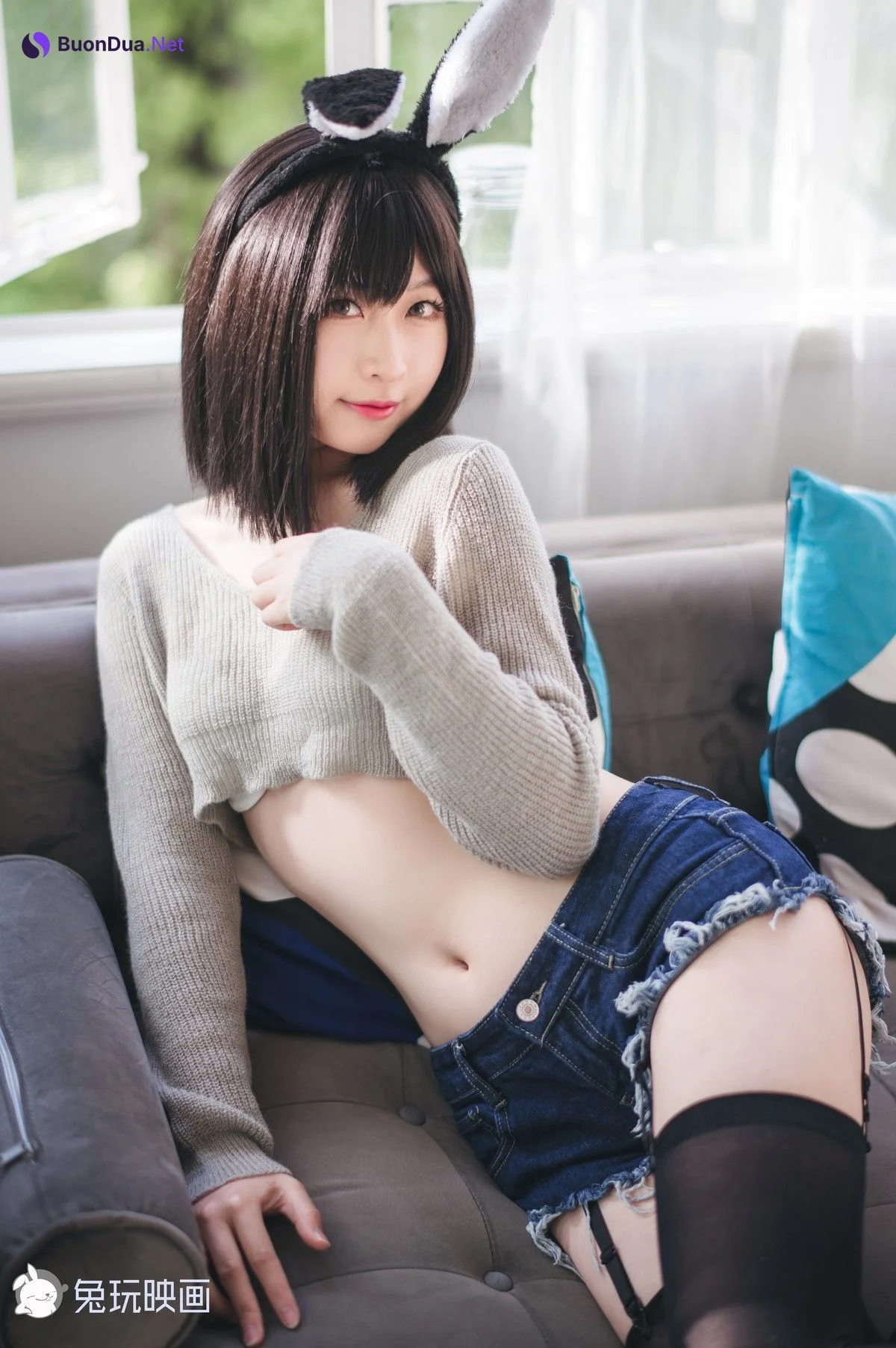 Cosplay 兔玩映画 毛衣热裤 - Photo 8