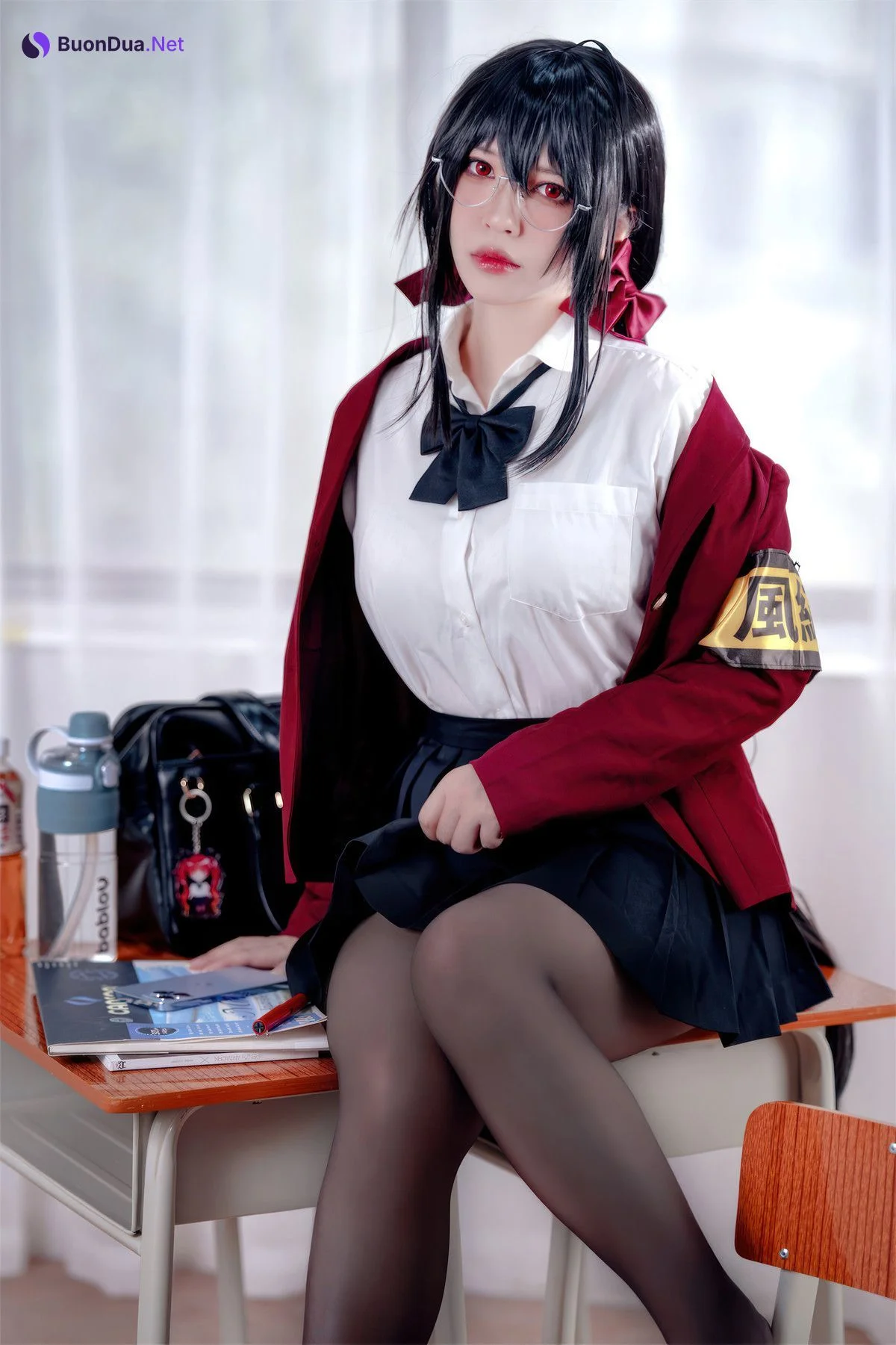 Cosplay 半半子Banbanko 大凤 风纪委员 - Photo 10