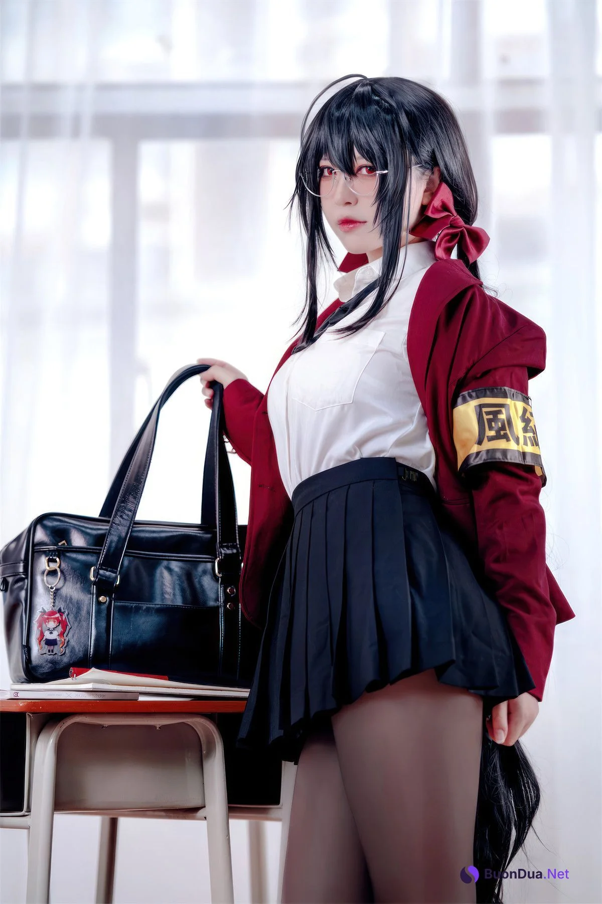 Cosplay 半半子Banbanko 大凤 风纪委员 - Photo 11