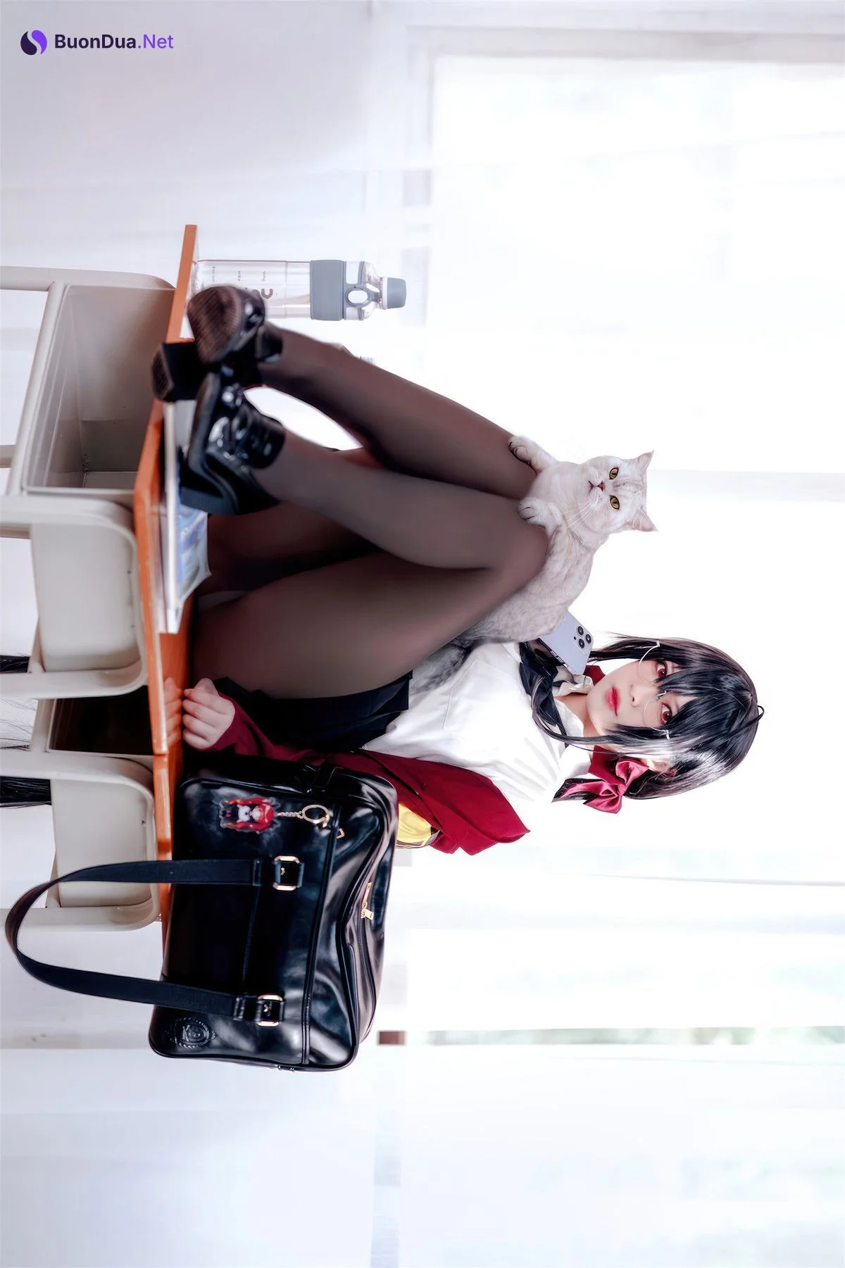 Cosplay 半半子Banbanko 大凤 风纪委员 - Photo 12