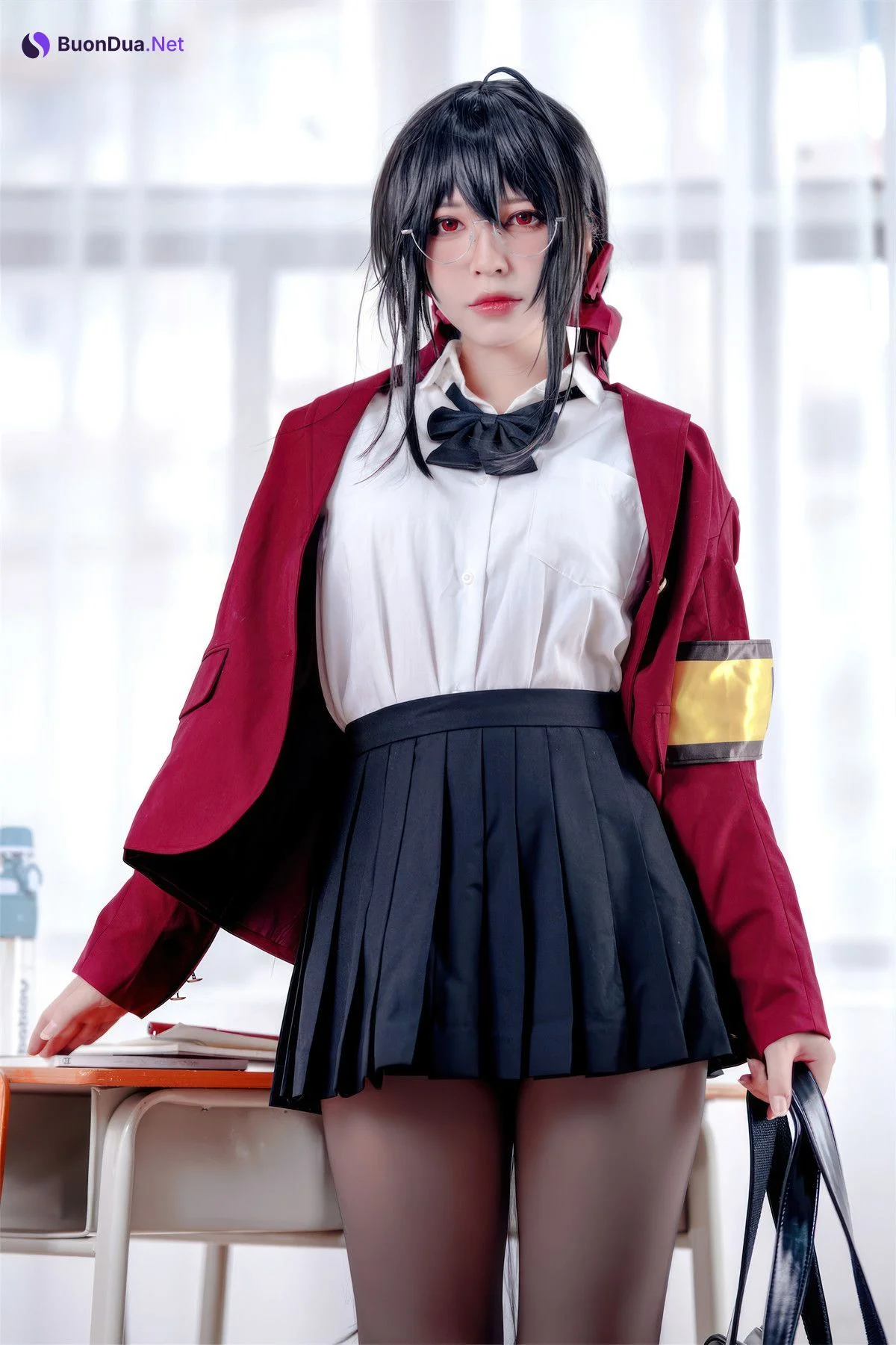 Cosplay 半半子Banbanko 大凤 风纪委员 - Photo 14