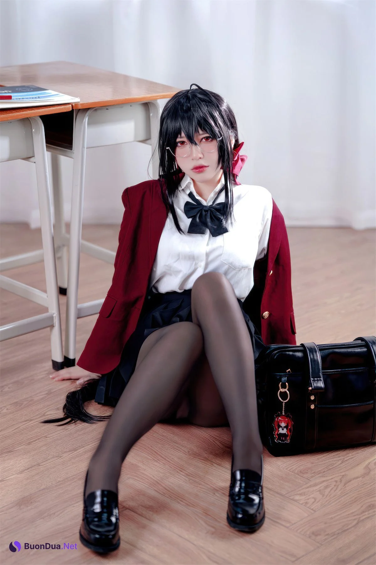 Cosplay 半半子Banbanko 大凤 风纪委员 - Photo 15