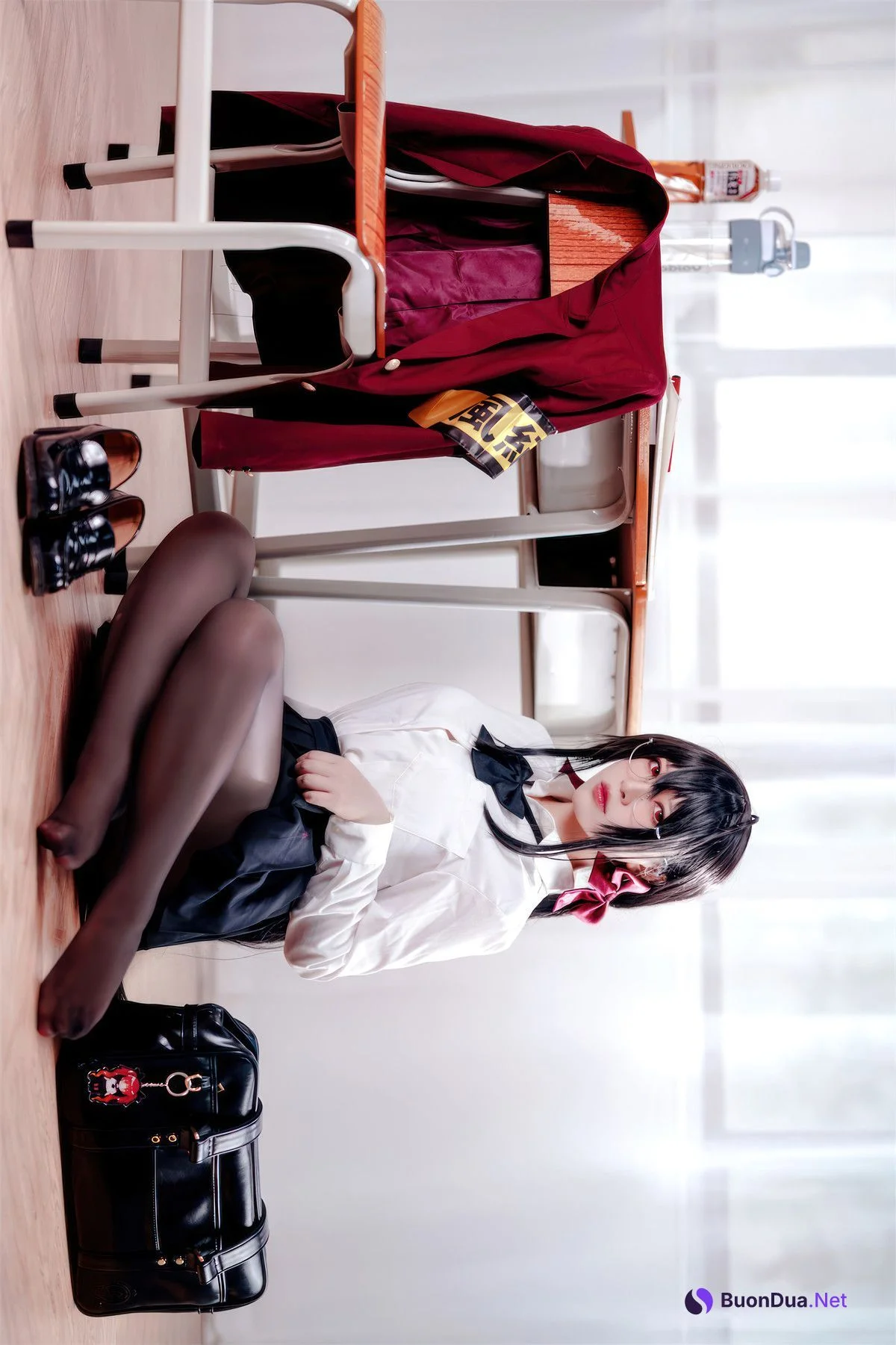 Cosplay 半半子Banbanko 大凤 风纪委员 - Photo 16