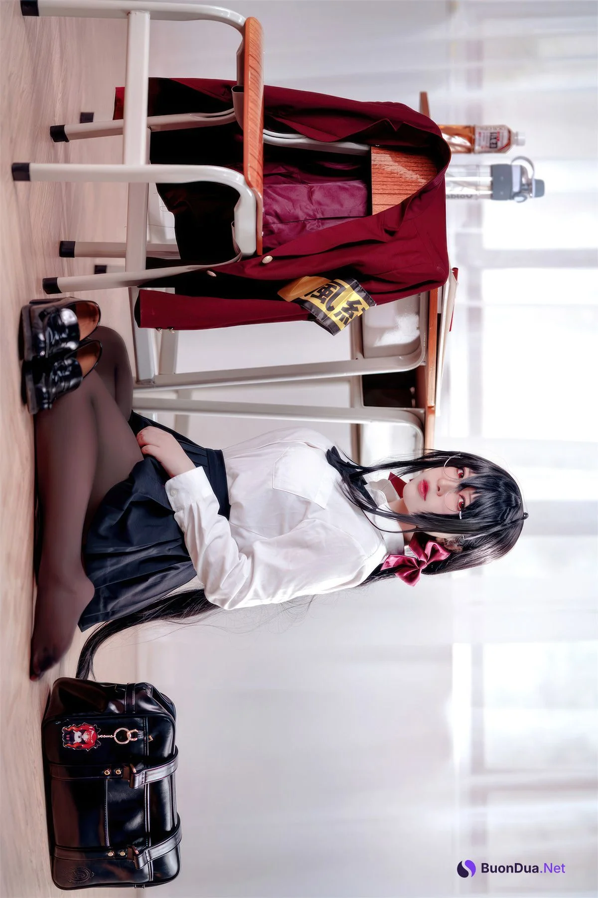 Cosplay 半半子Banbanko 大凤 风纪委员 - Photo 17