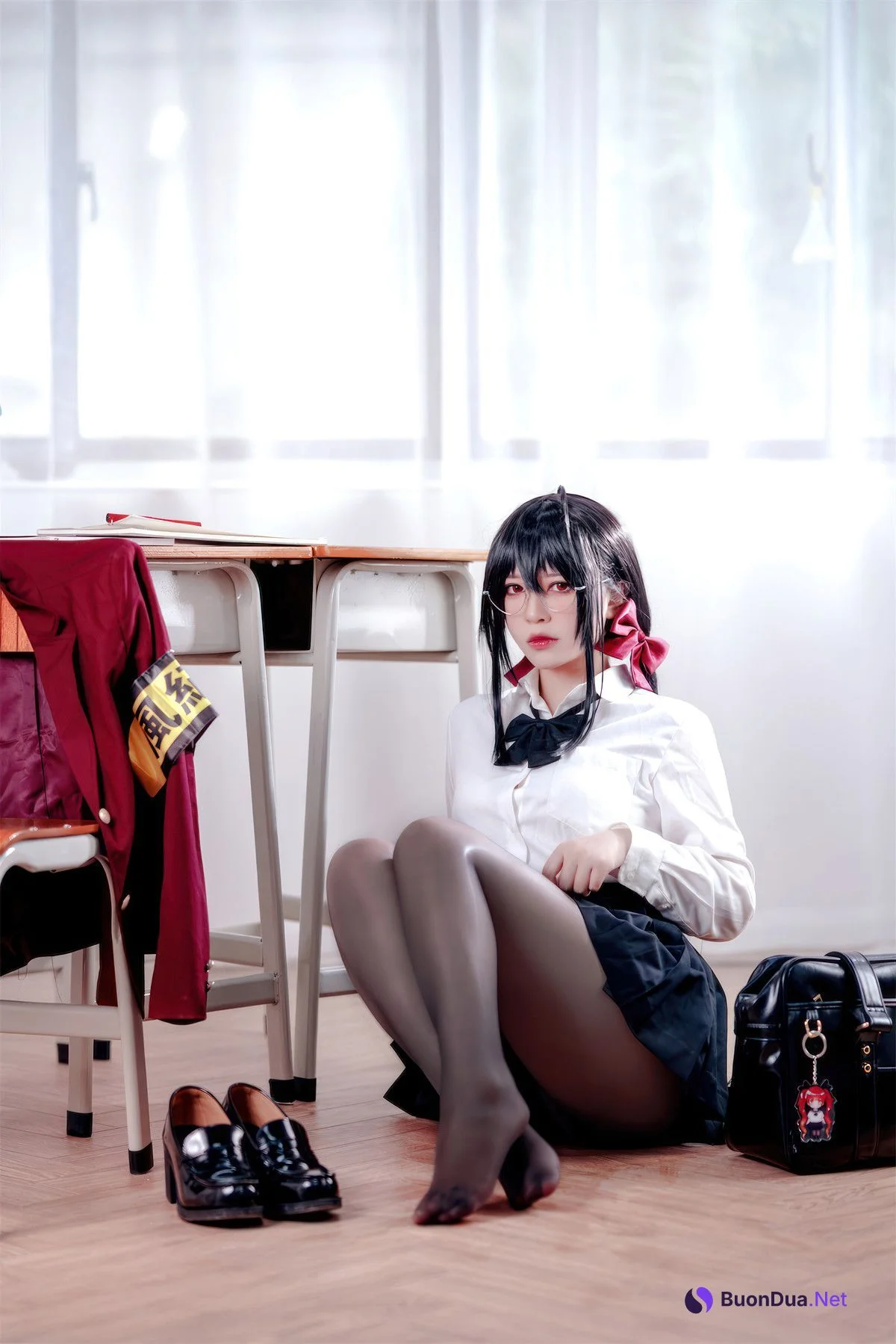 Cosplay 半半子Banbanko 大凤 风纪委员 - Photo 18