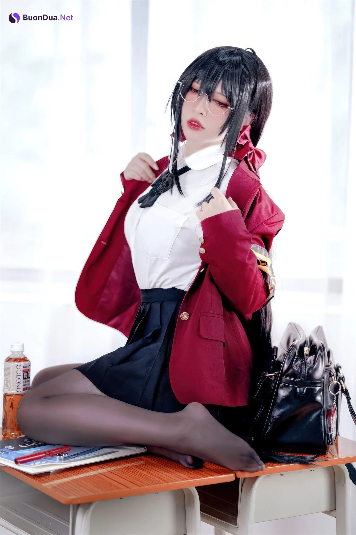Cosplay 半半子Banbanko 大凤 风纪委员 - Photo 2