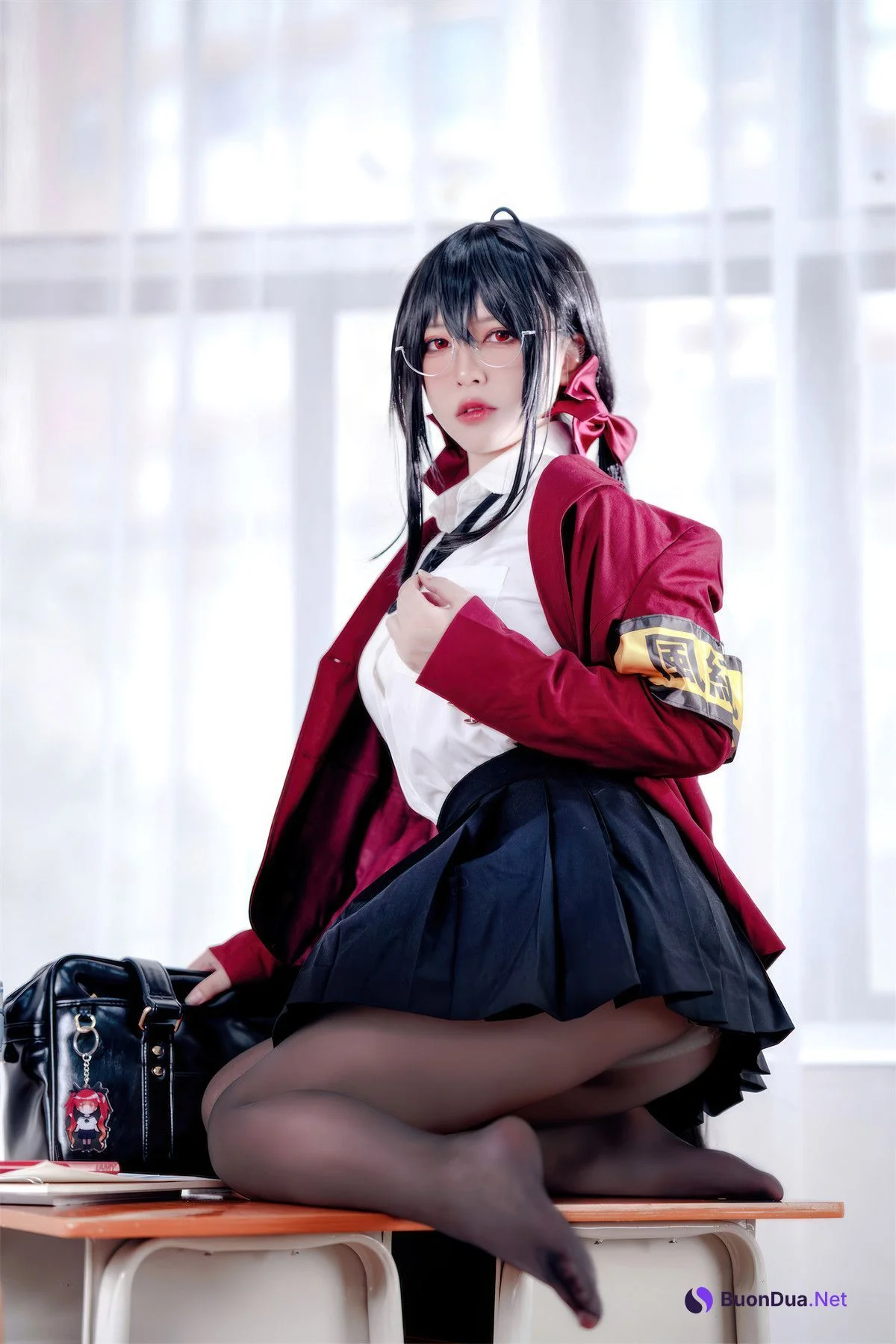 Cosplay 半半子Banbanko 大凤 风纪委员 - Photo 3
