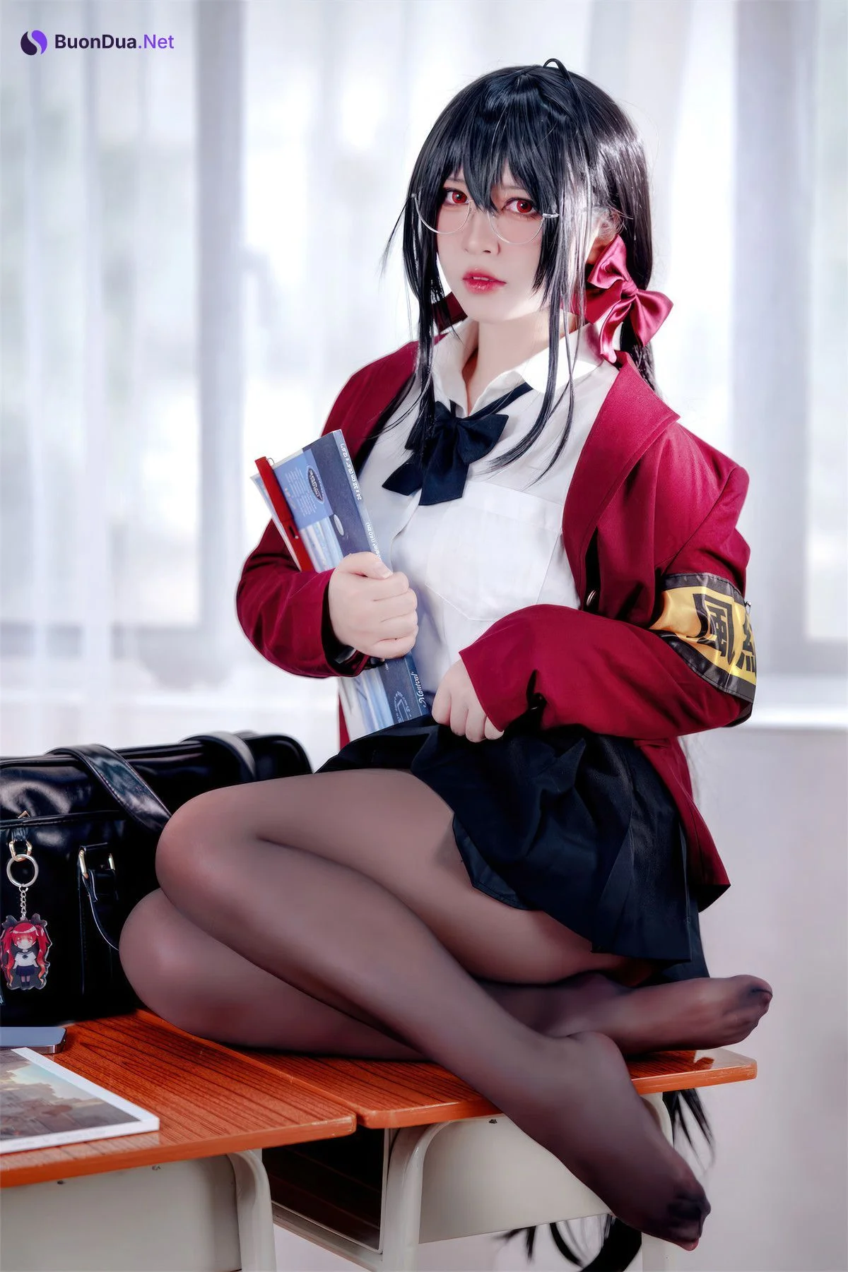 Cosplay 半半子Banbanko 大凤 风纪委员 - Photo 6