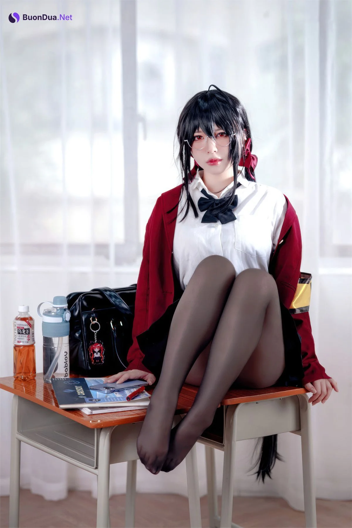 Cosplay 半半子Banbanko 大凤 风纪委员 - Photo 8