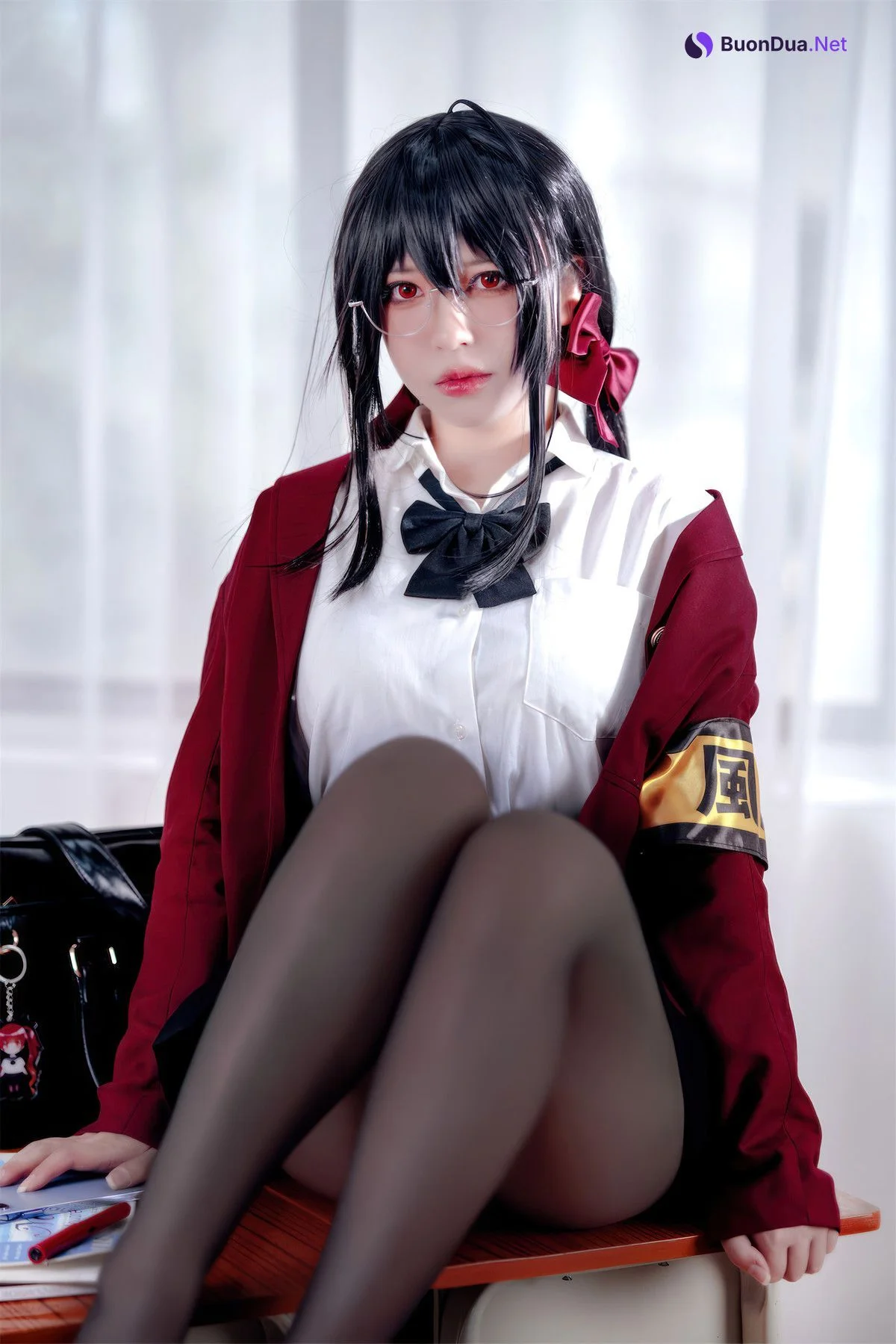Cosplay 半半子Banbanko 大凤 风纪委员 - Photo 9