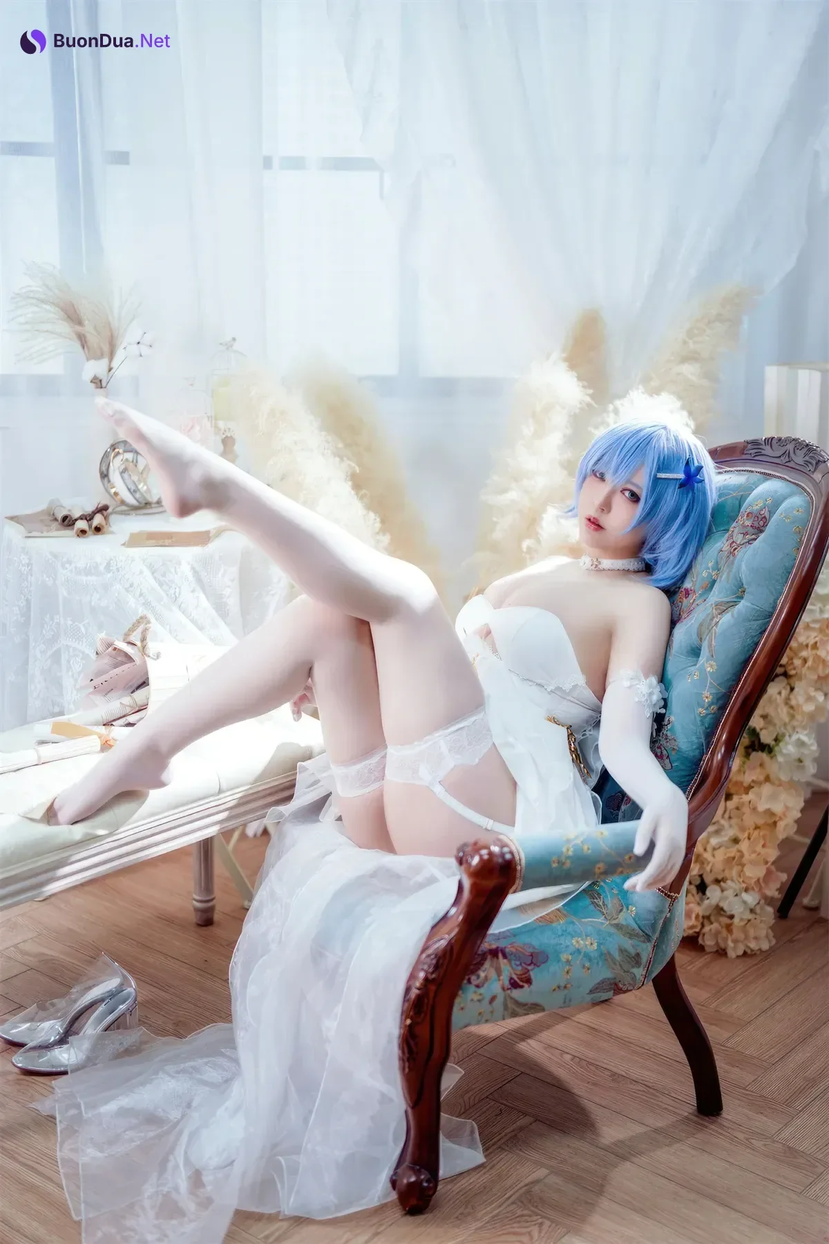 Cosplay 半半子Banbanko – 碧蓝航线 恰巴耶夫 白骑兵的旋律 礼服 - Photo 19