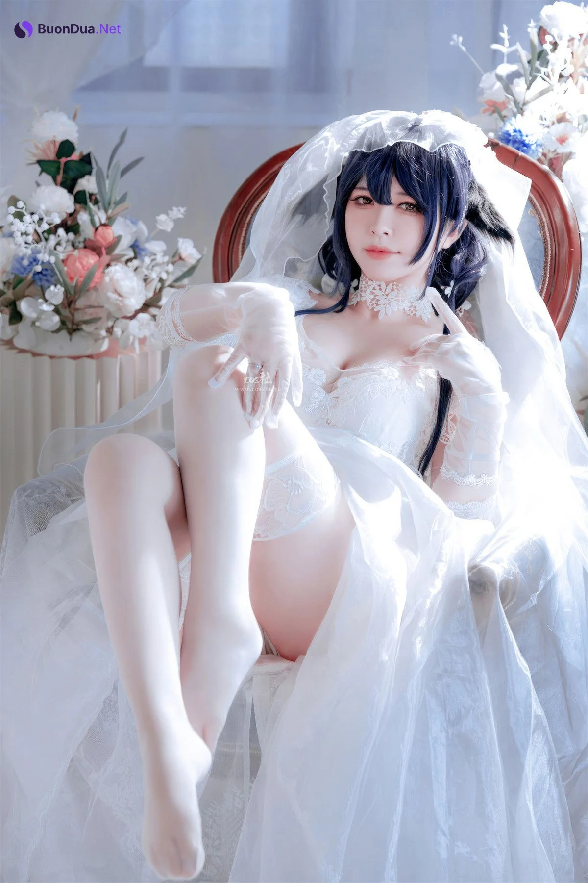 Cosplay 半半子Banbanko 碧蓝航线 吾妻花嫁 - Photo 10