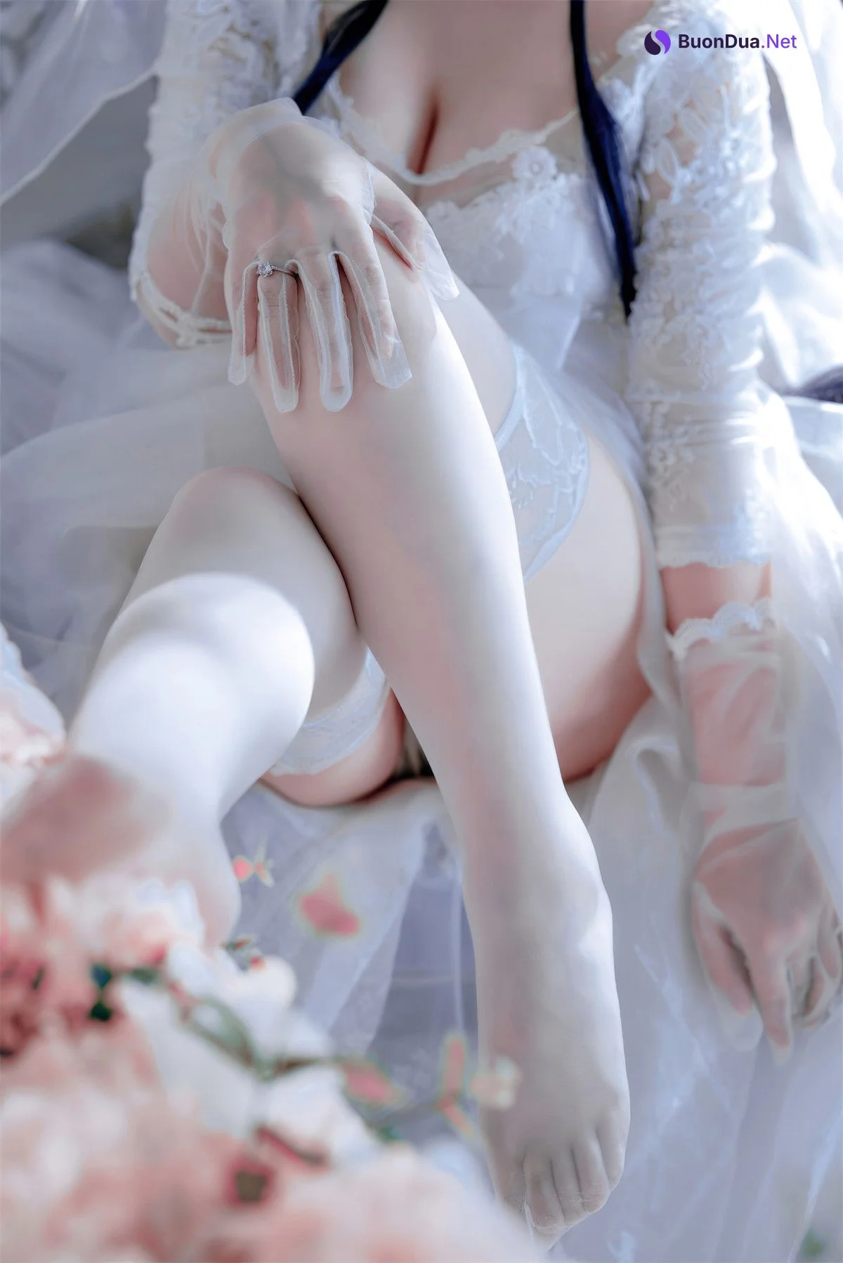 Cosplay 半半子Banbanko 碧蓝航线 吾妻花嫁 - Photo 12