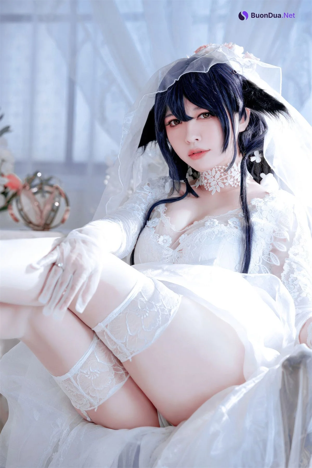 Cosplay 半半子Banbanko 碧蓝航线 吾妻花嫁 - Photo 13