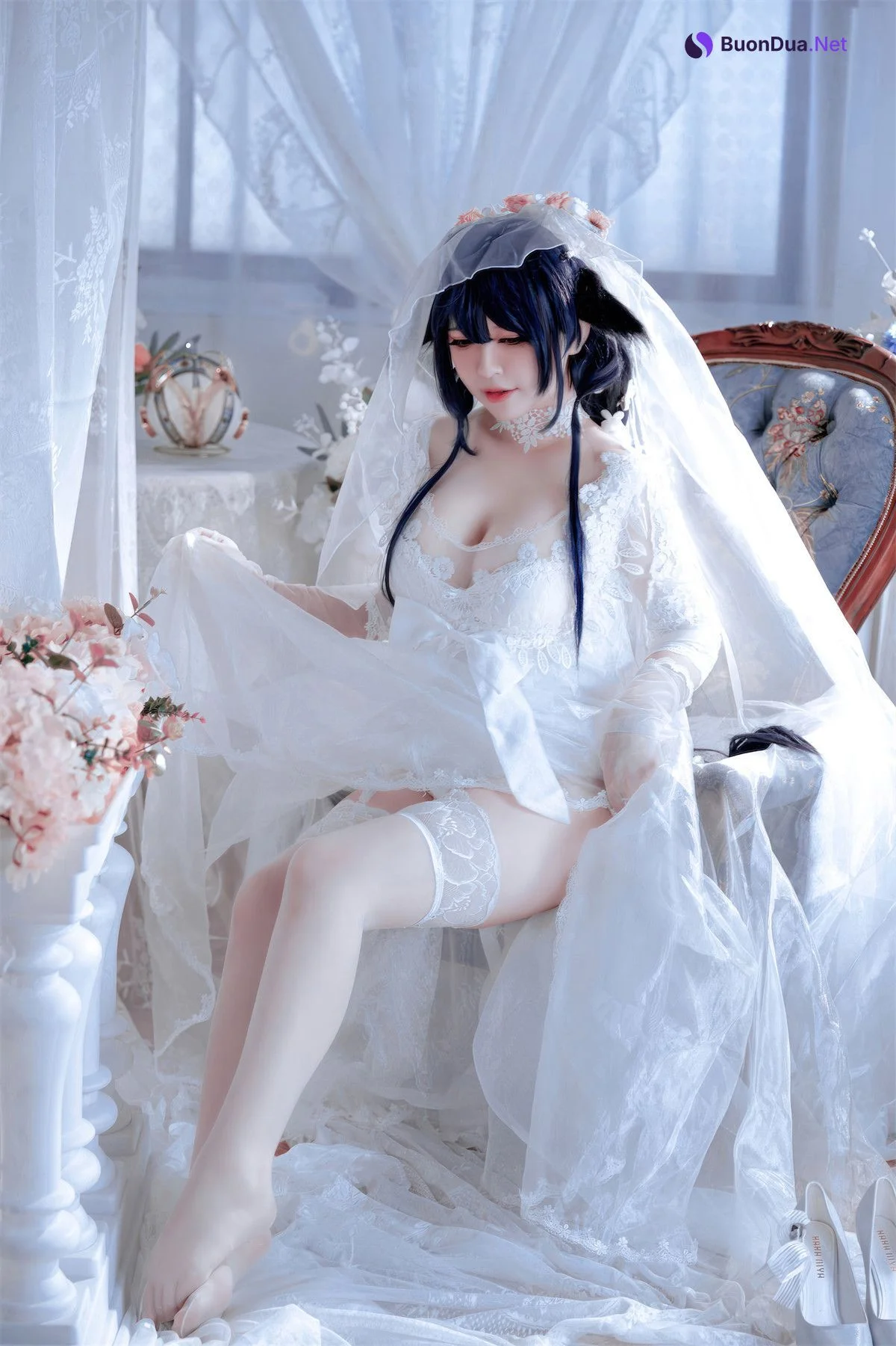 Cosplay 半半子Banbanko 碧蓝航线 吾妻花嫁 - Photo 15
