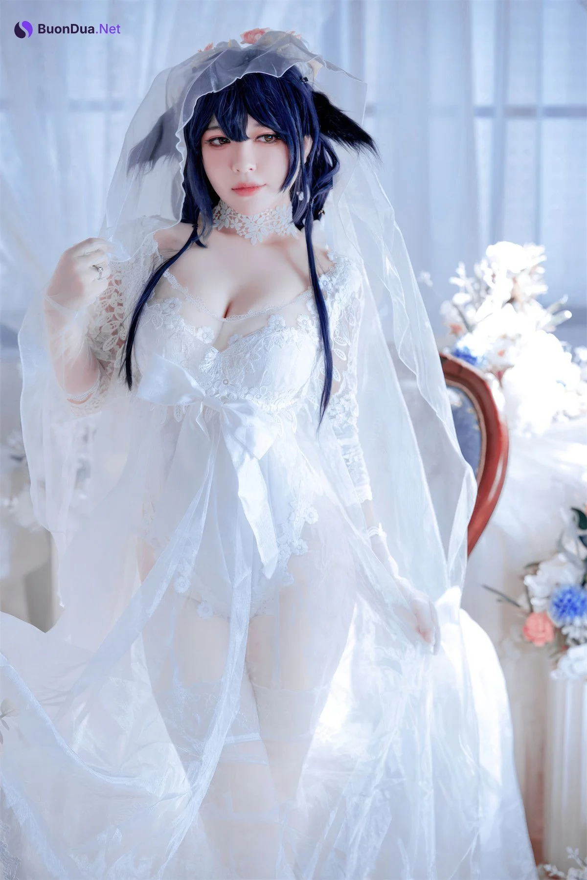 Cosplay 半半子Banbanko 碧蓝航线 吾妻花嫁 - Photo 17