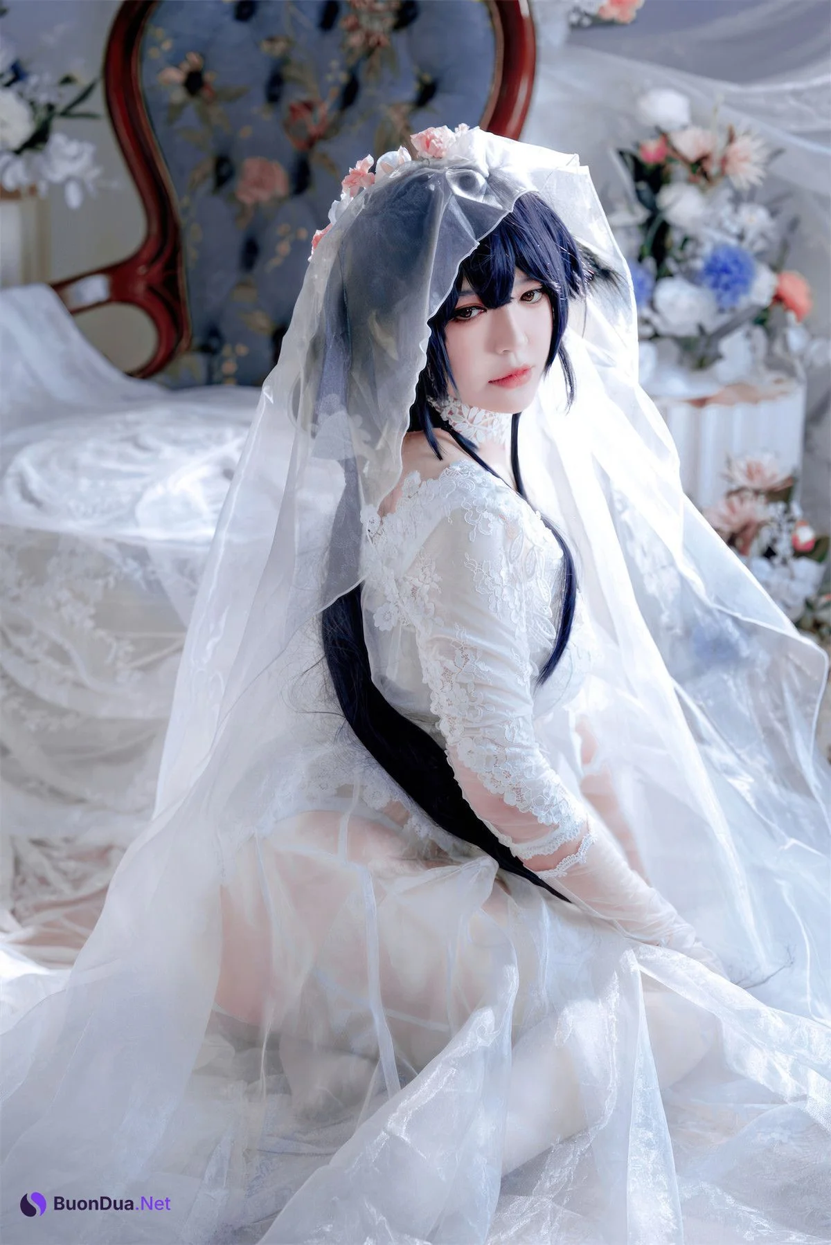 Cosplay 半半子Banbanko 碧蓝航线 吾妻花嫁 - Photo 4