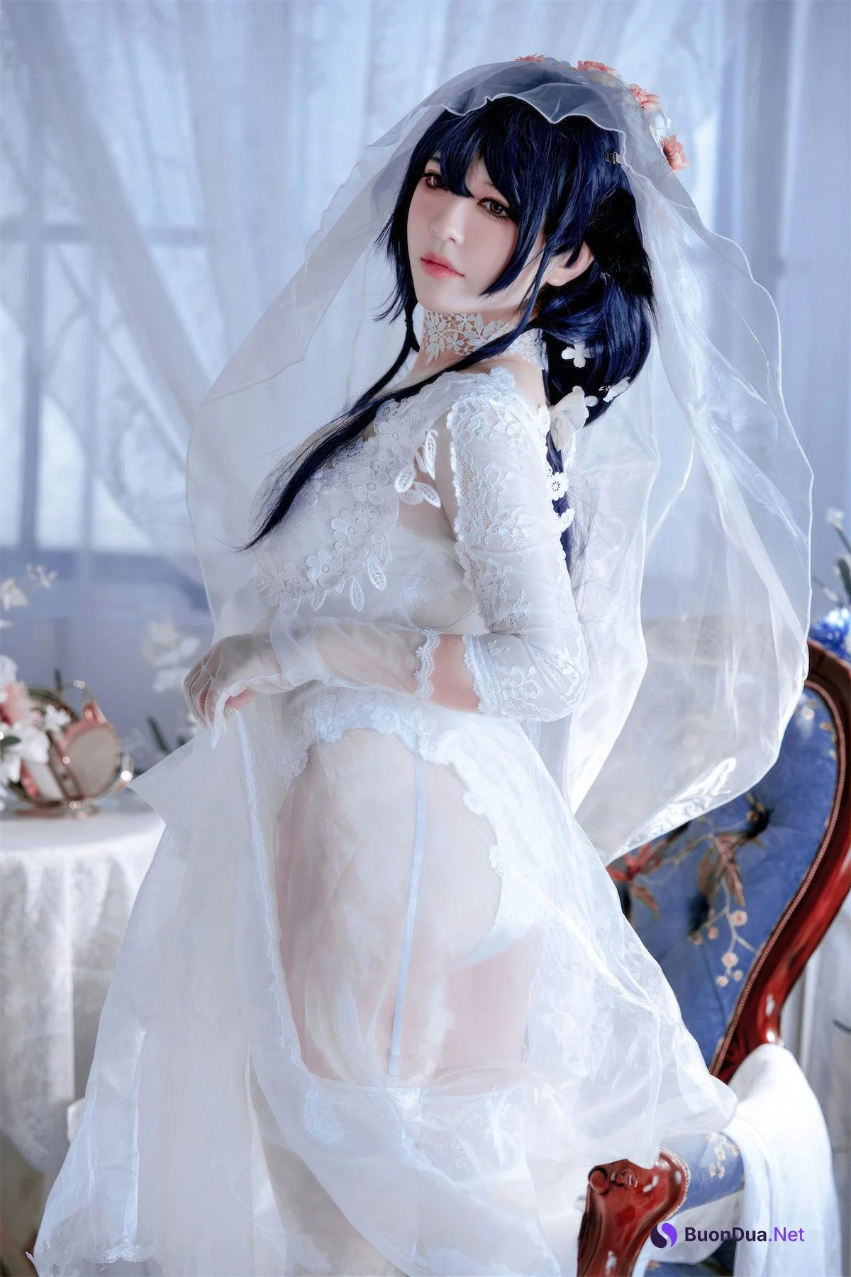 Cosplay 半半子Banbanko 碧蓝航线 吾妻花嫁 - Photo 6