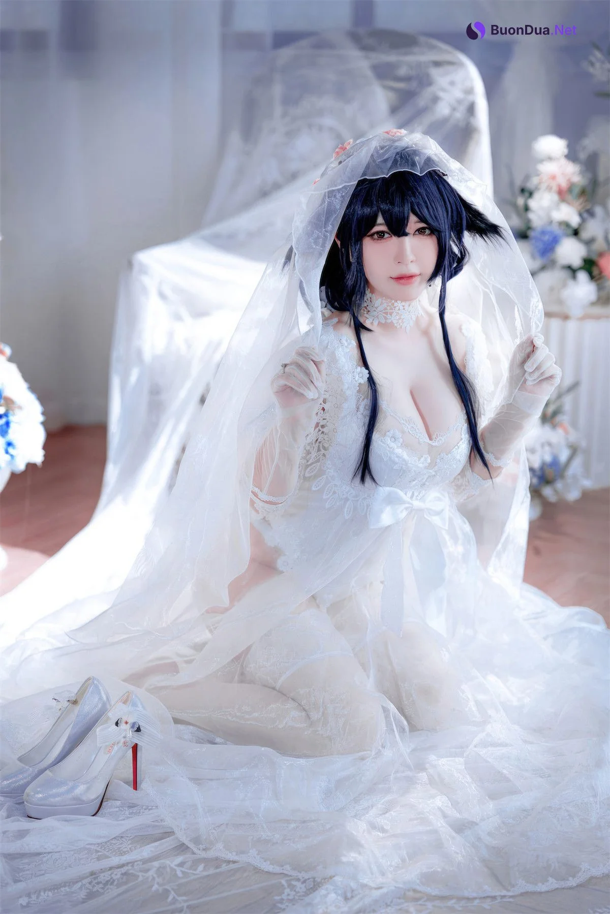 Cosplay 半半子Banbanko 碧蓝航线 吾妻花嫁 - Photo 7