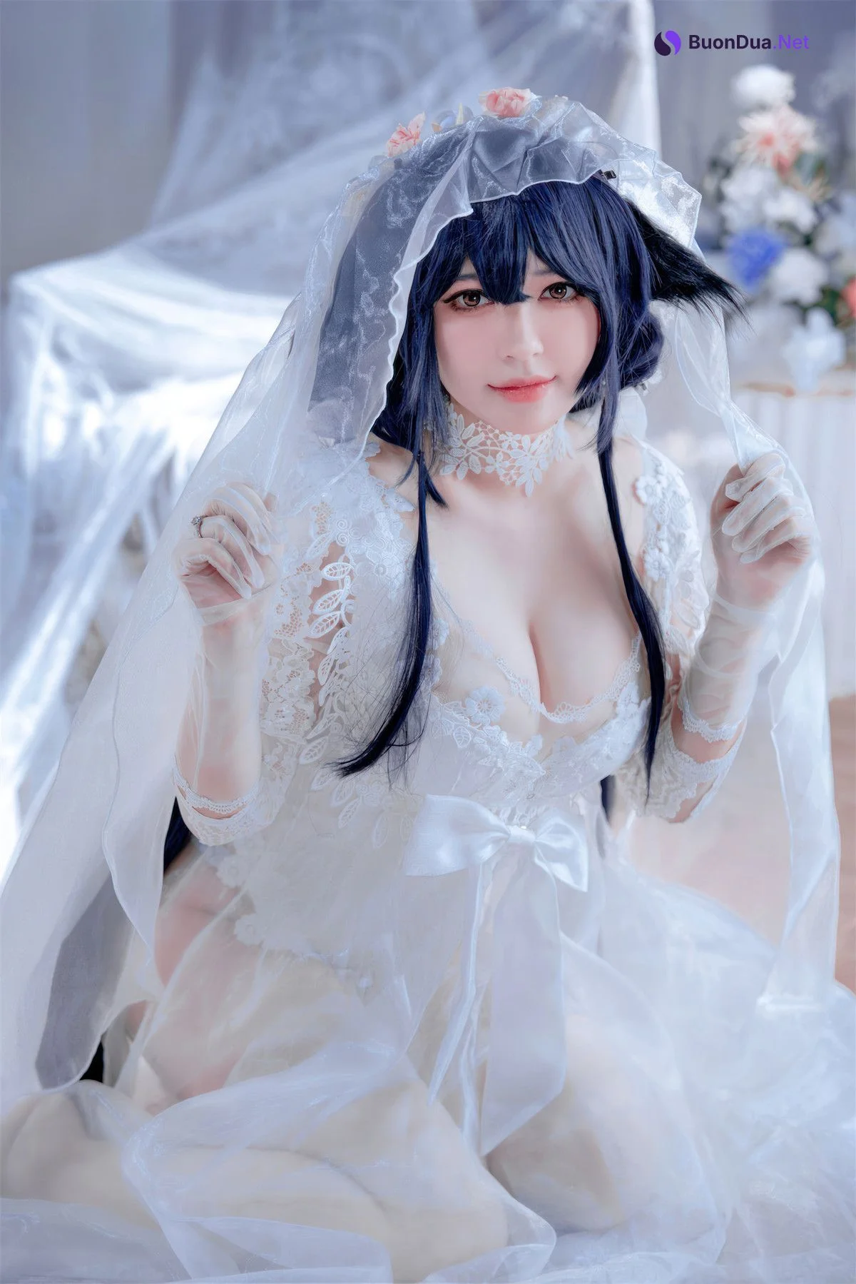 Cosplay 半半子Banbanko 碧蓝航线 吾妻花嫁 - Photo 8