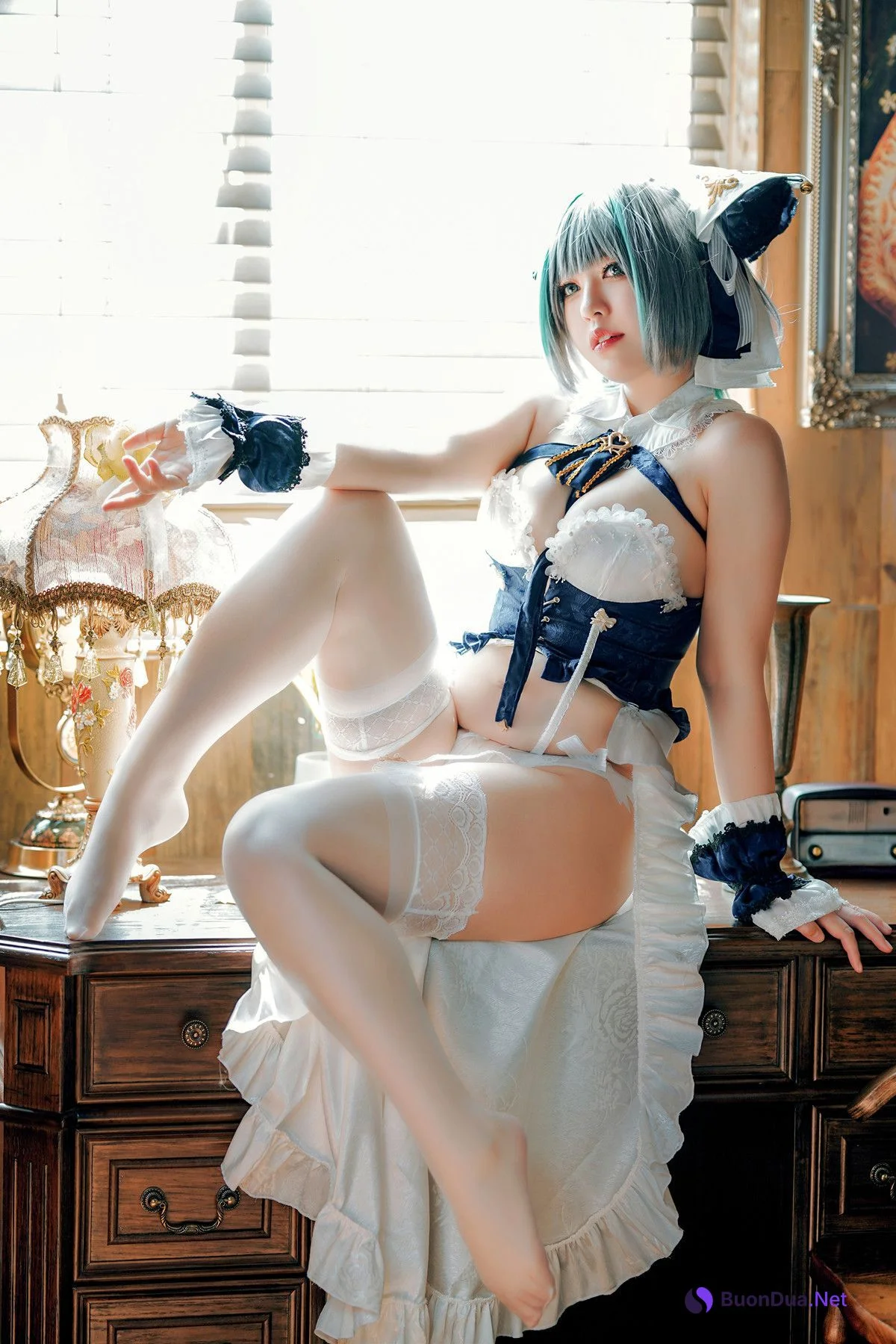 Cosplay 半半子Banbanko 碧蓝航线 柴郡抱枕 - Photo 14