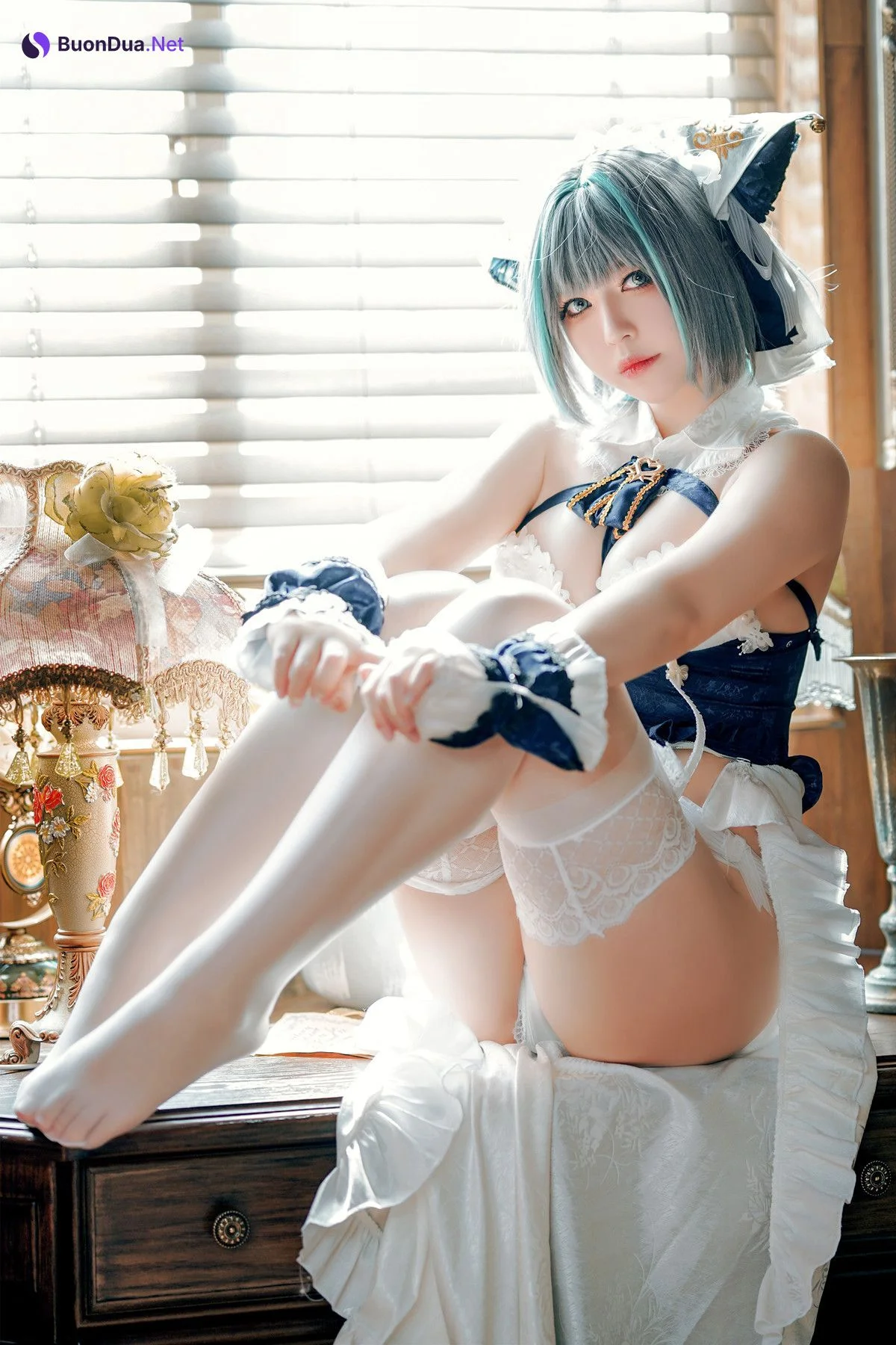 Cosplay 半半子Banbanko 碧蓝航线 柴郡抱枕 - Photo 15
