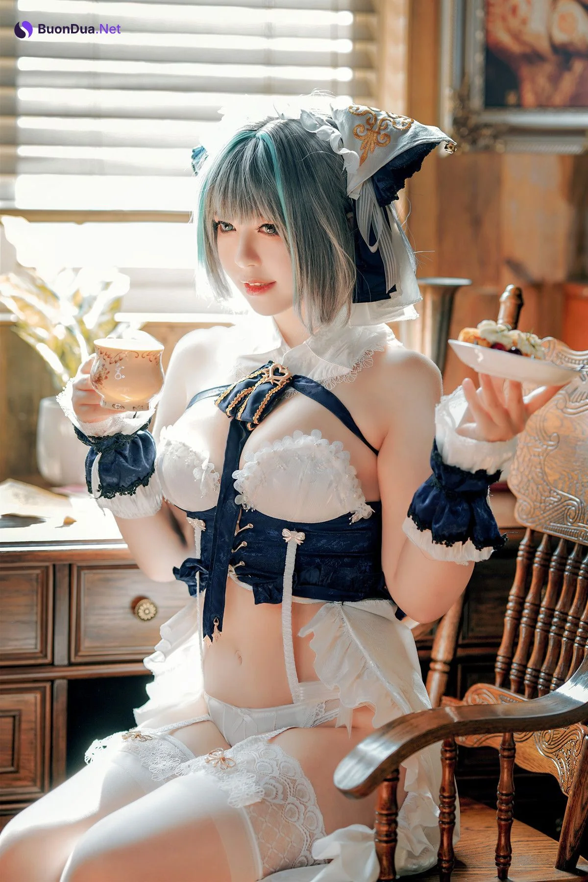 Cosplay 半半子Banbanko 碧蓝航线 柴郡抱枕 - Photo 20