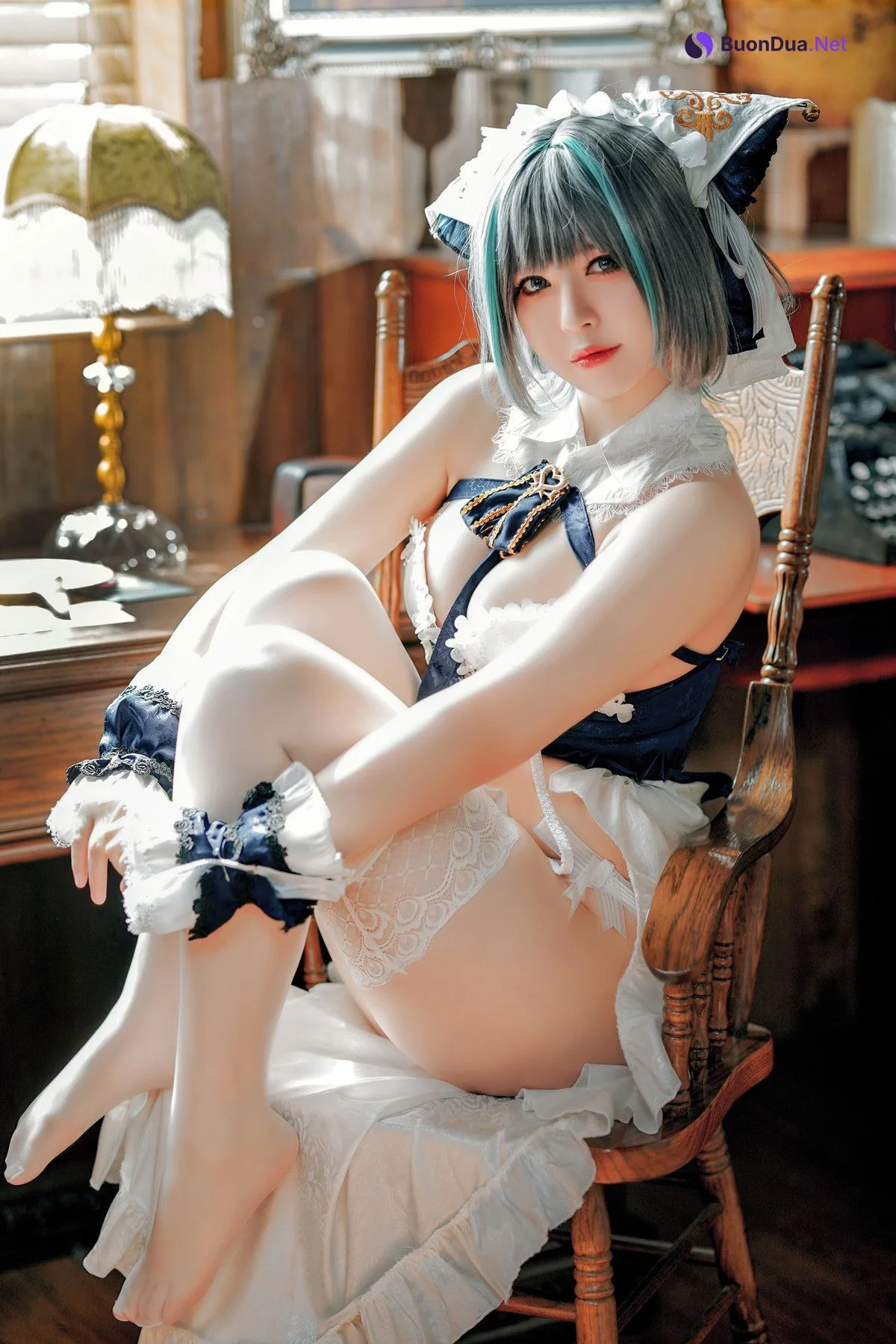 Cosplay 半半子Banbanko 碧蓝航线 柴郡抱枕 - Photo 5