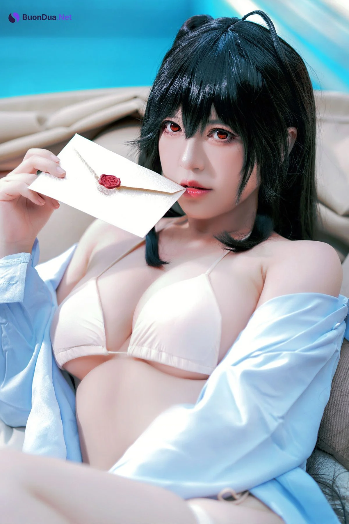 Cosplay 半半子Banbanko 大鳳水着 「白浜のデイドリーム」 - Photo 12