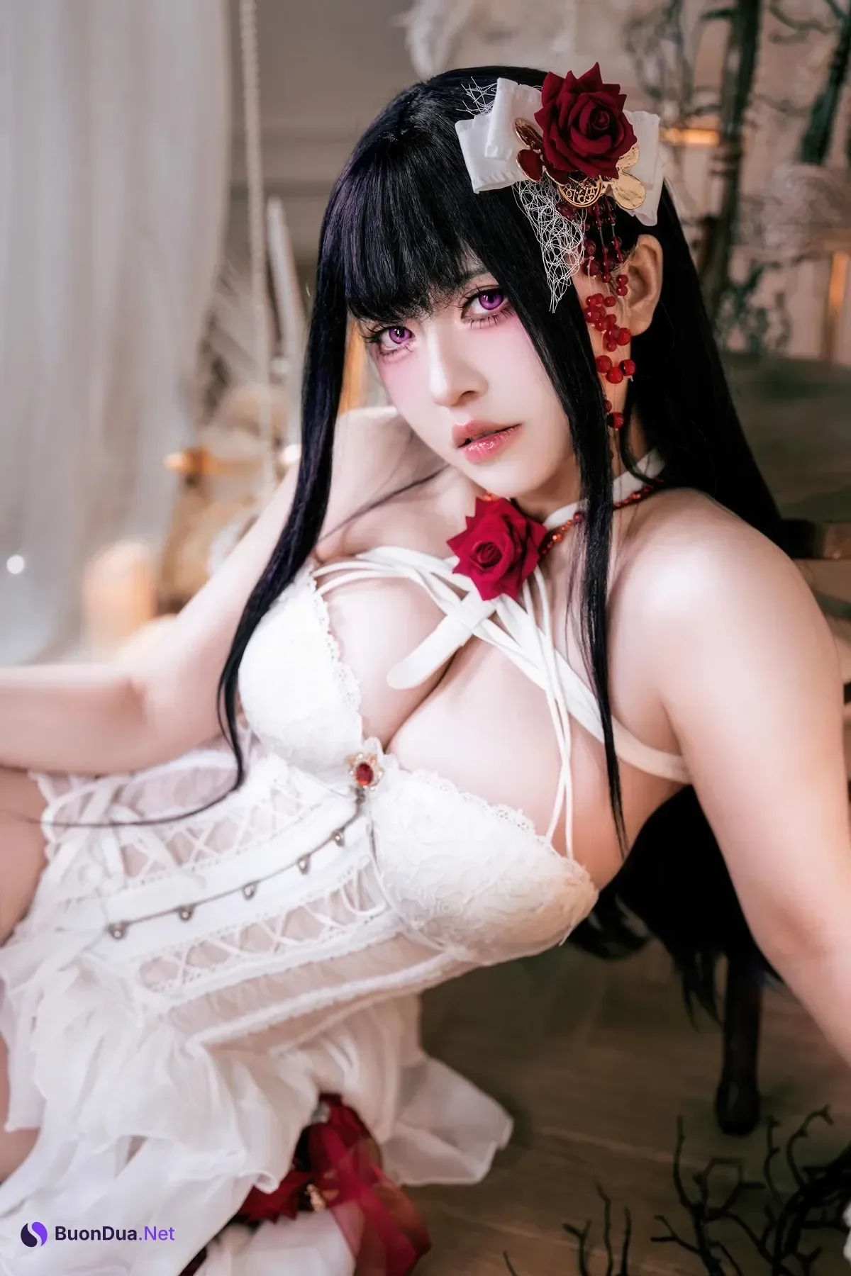 Cosplay 半半子Banbanko – Nikke胜利女神 米哈拉 羁绊锁链 - Photo 12
