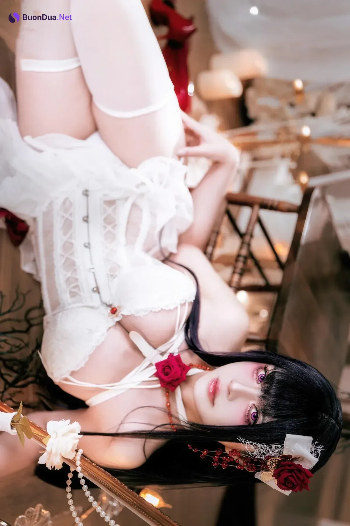 Cosplay 半半子Banbanko – Nikke胜利女神 米哈拉 羁绊锁链 - Photo 13