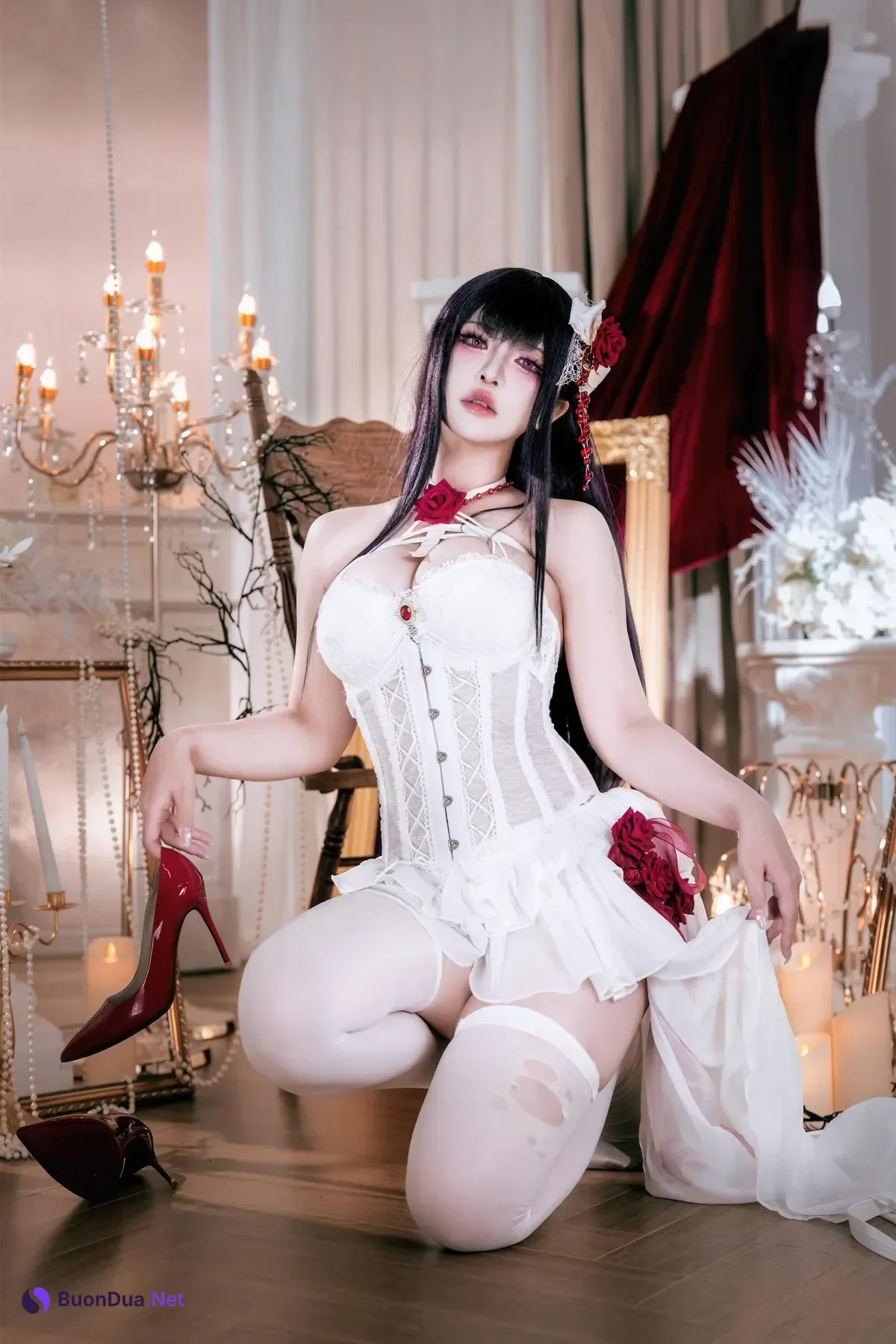 Cosplay 半半子Banbanko – Nikke胜利女神 米哈拉 羁绊锁链 - Photo 16