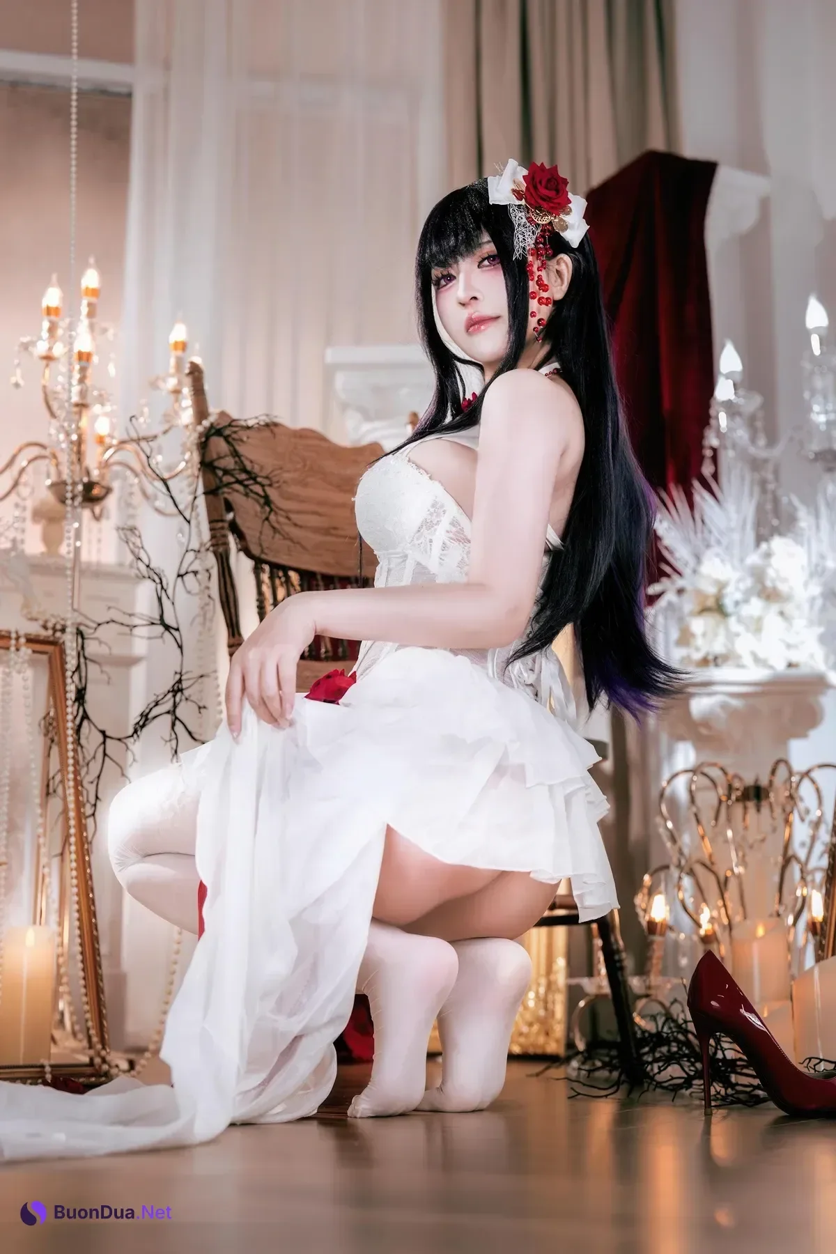 Cosplay 半半子Banbanko – Nikke胜利女神 米哈拉 羁绊锁链 - Photo 19