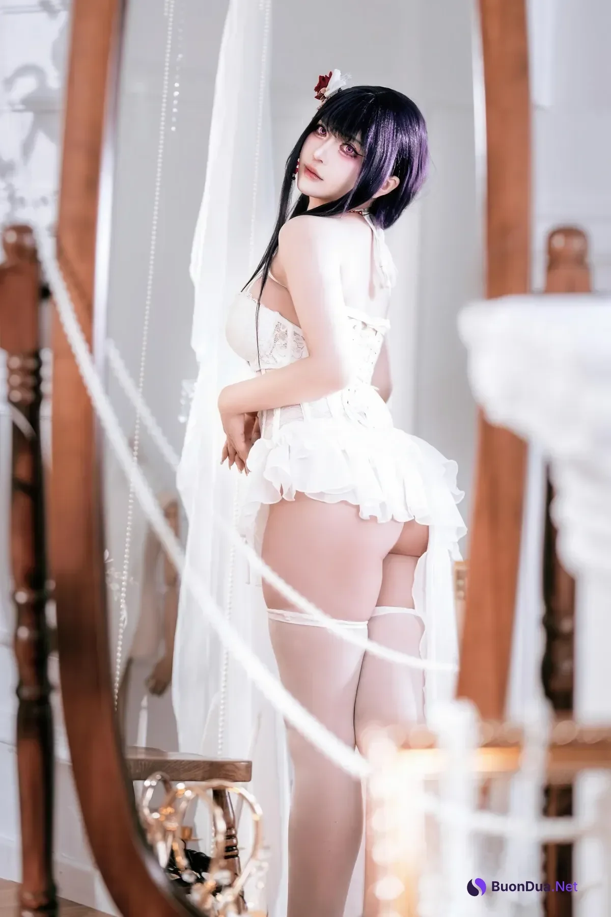 Cosplay 半半子Banbanko – Nikke胜利女神 米哈拉 羁绊锁链 - Photo 3