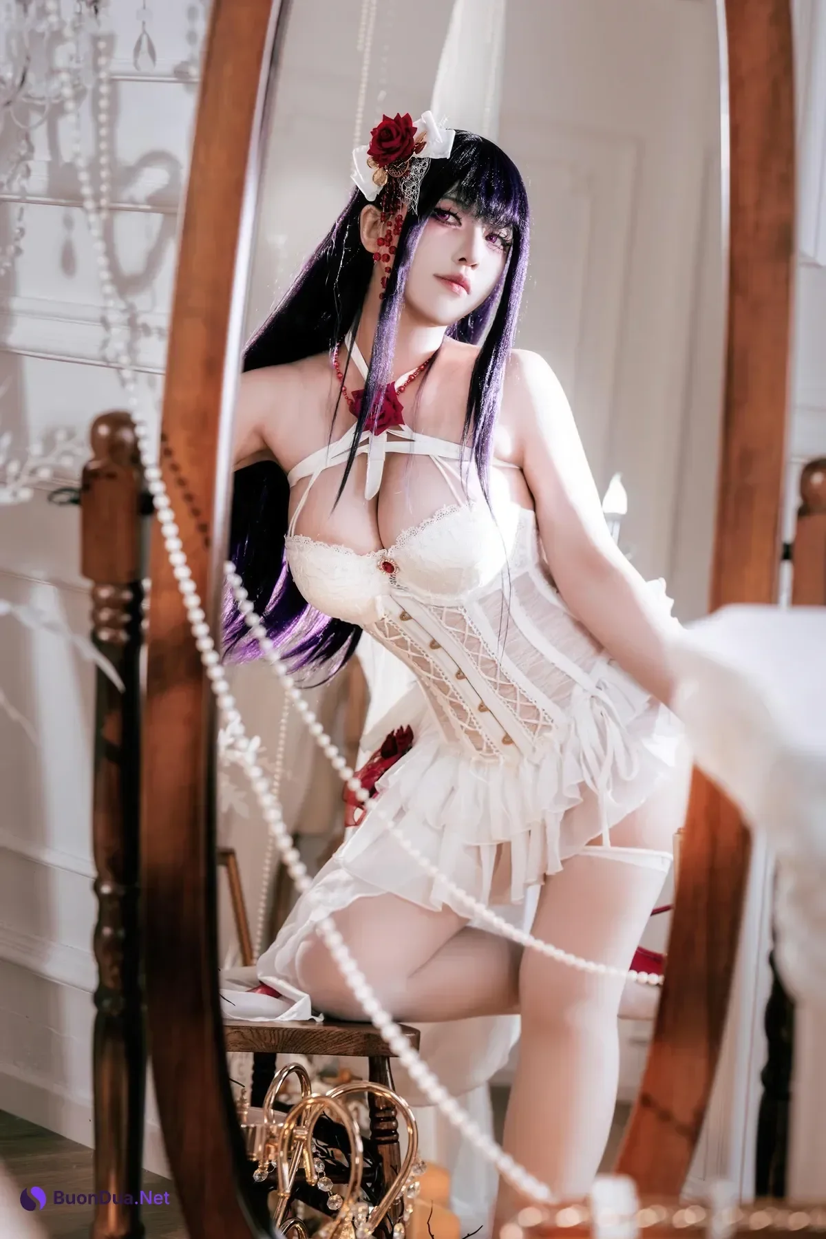 Cosplay 半半子Banbanko – Nikke胜利女神 米哈拉 羁绊锁链 - Photo 5