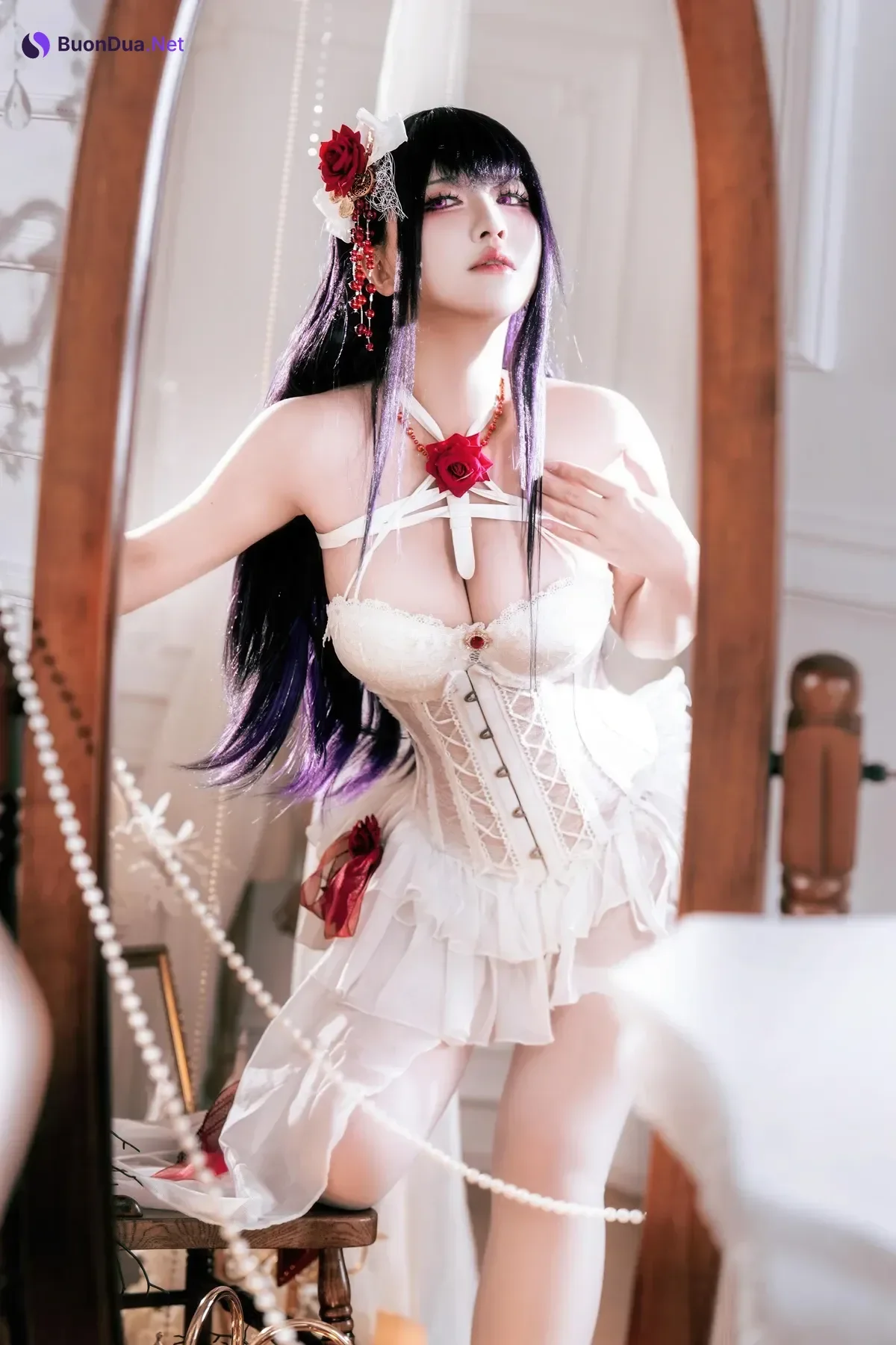 Cosplay 半半子Banbanko – Nikke胜利女神 米哈拉 羁绊锁链 - Photo 7