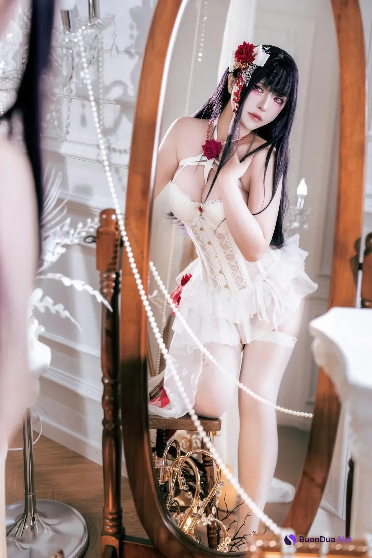 Cosplay 半半子Banbanko – Nikke胜利女神 米哈拉 羁绊锁链 - Photo 8